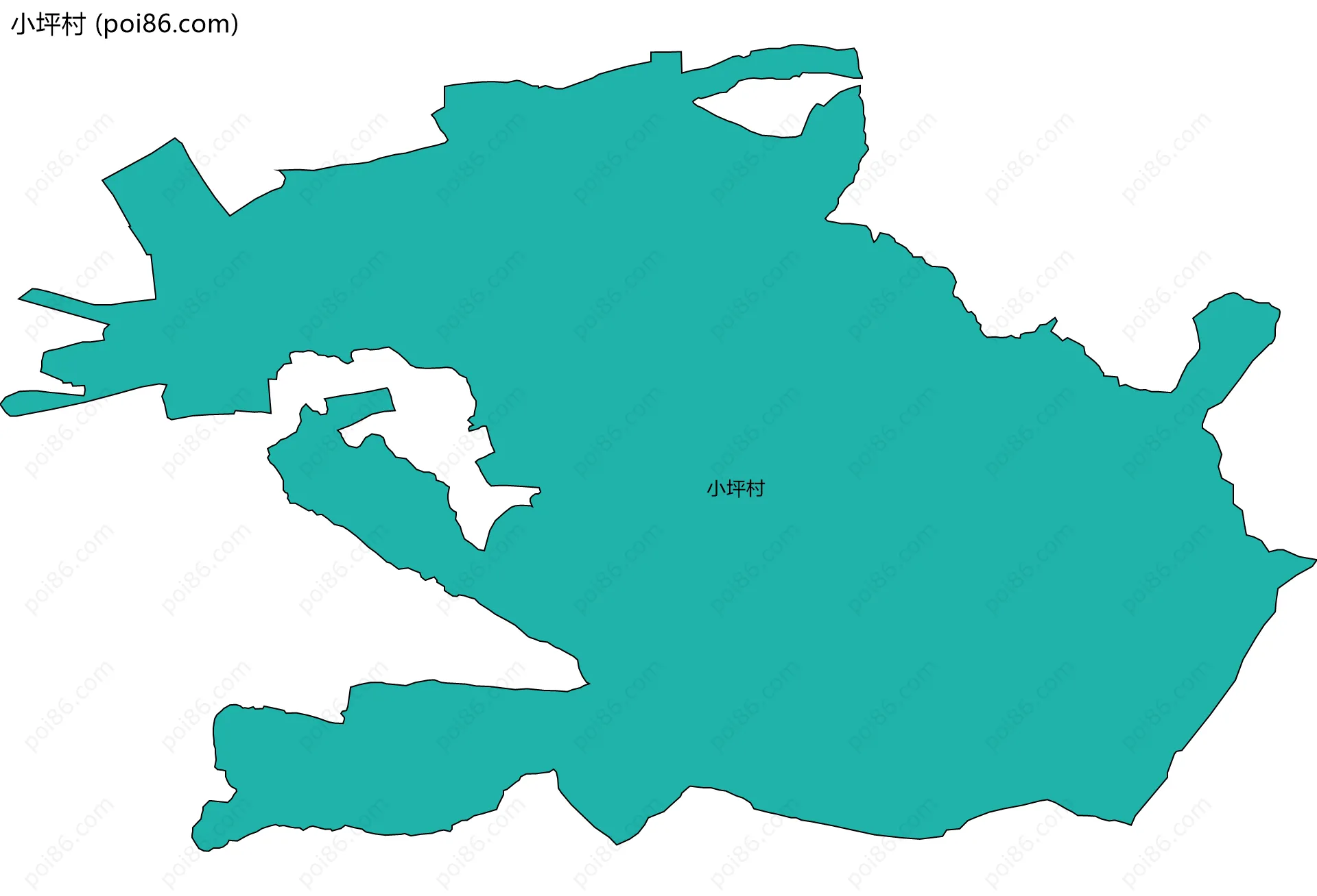 小坪村边界地图