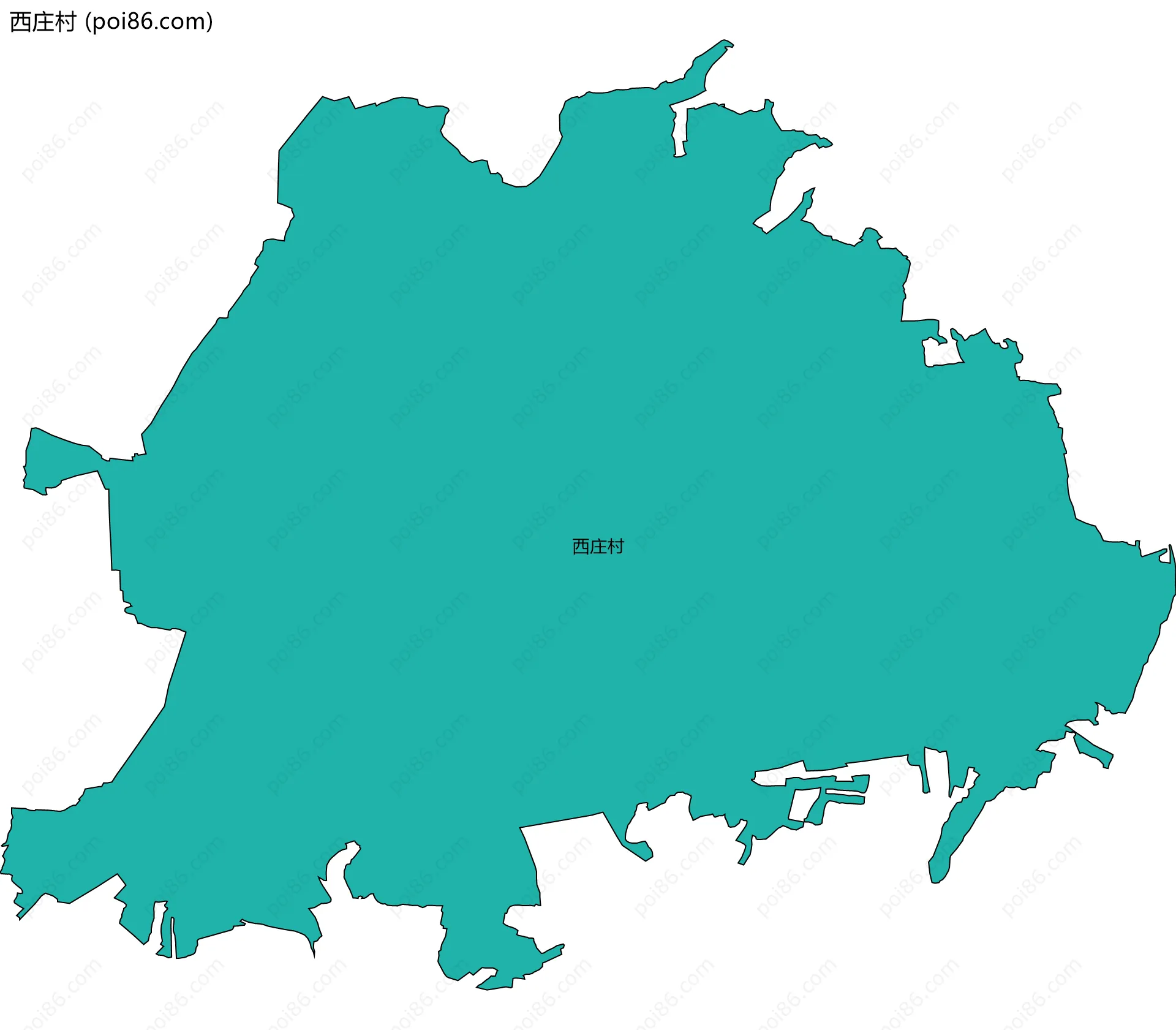 西庄村边界地图