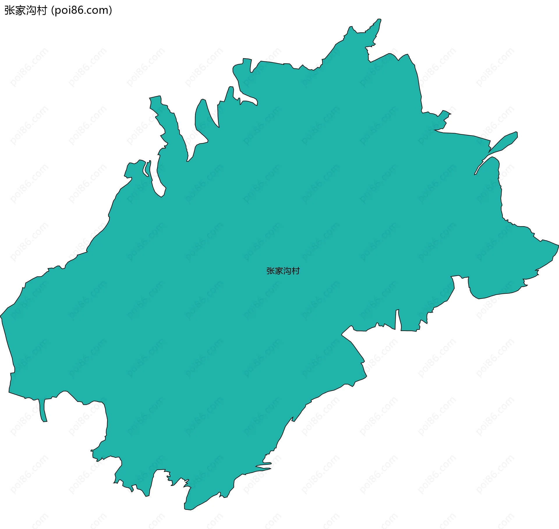 张家沟村边界地图