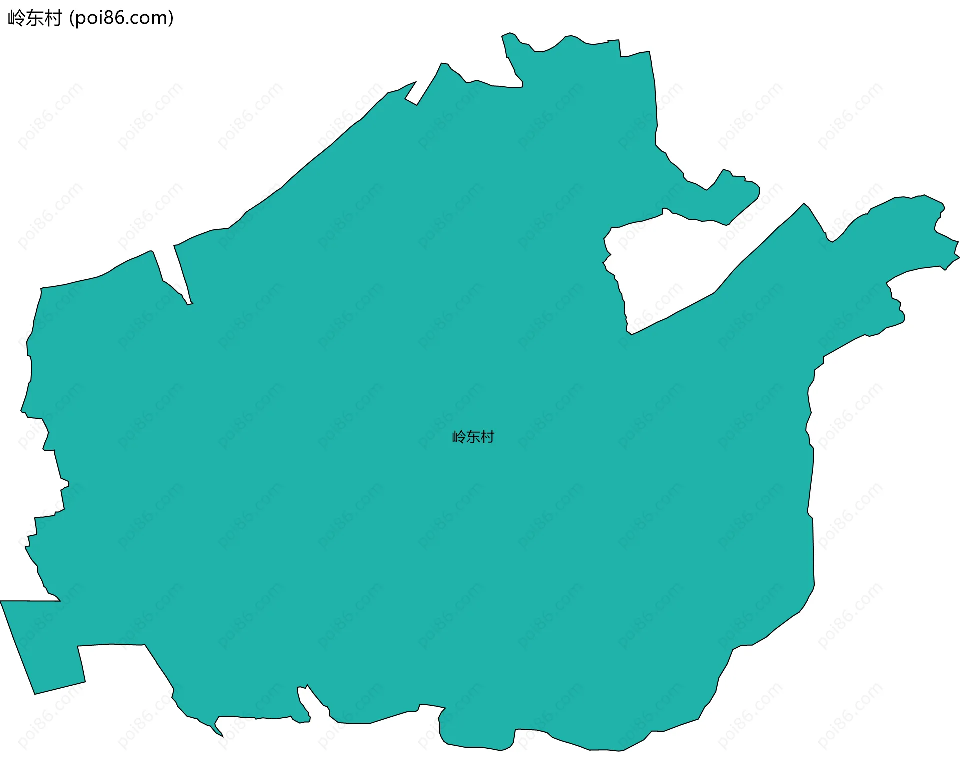 岭东村边界地图