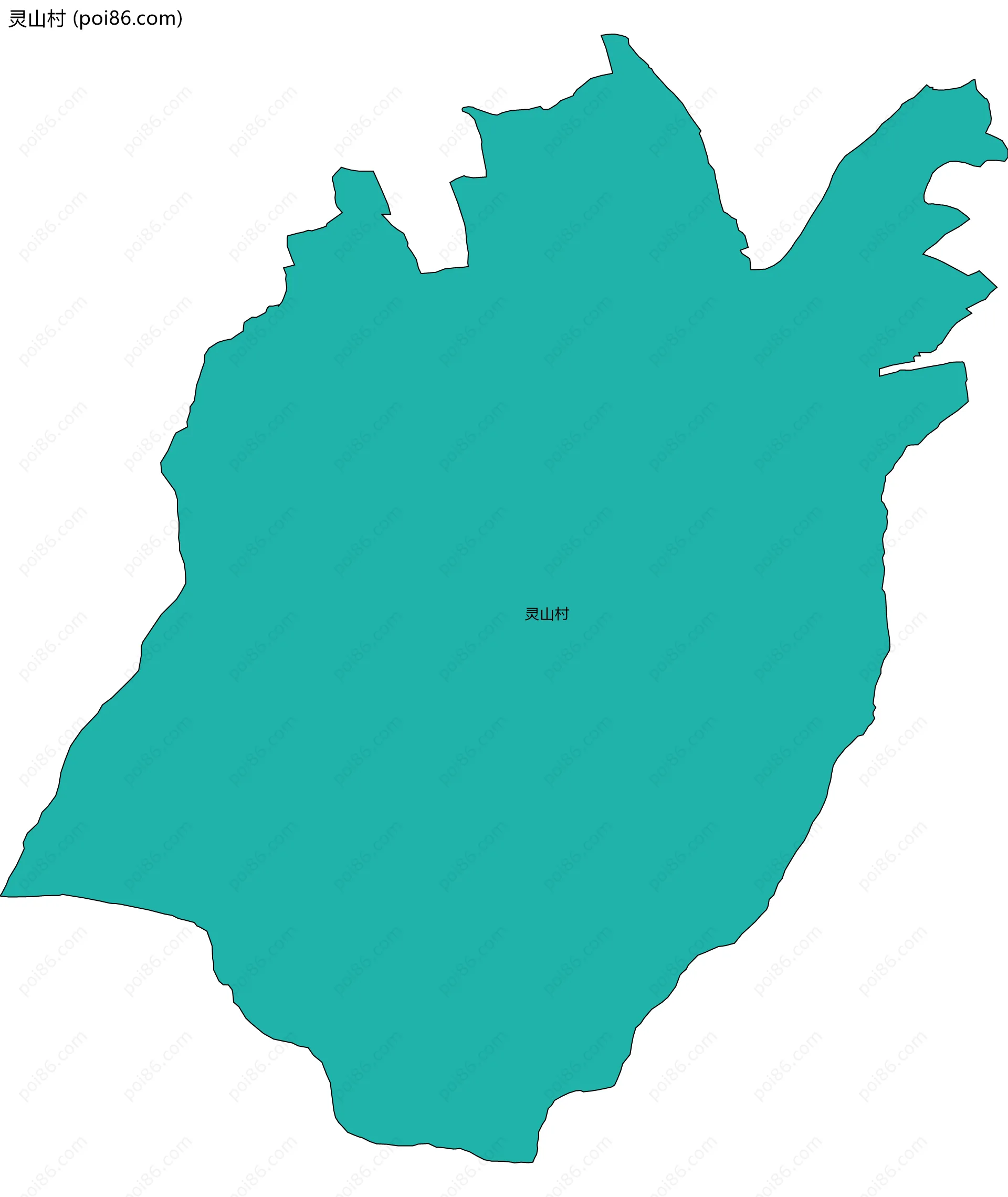 灵山村边界地图