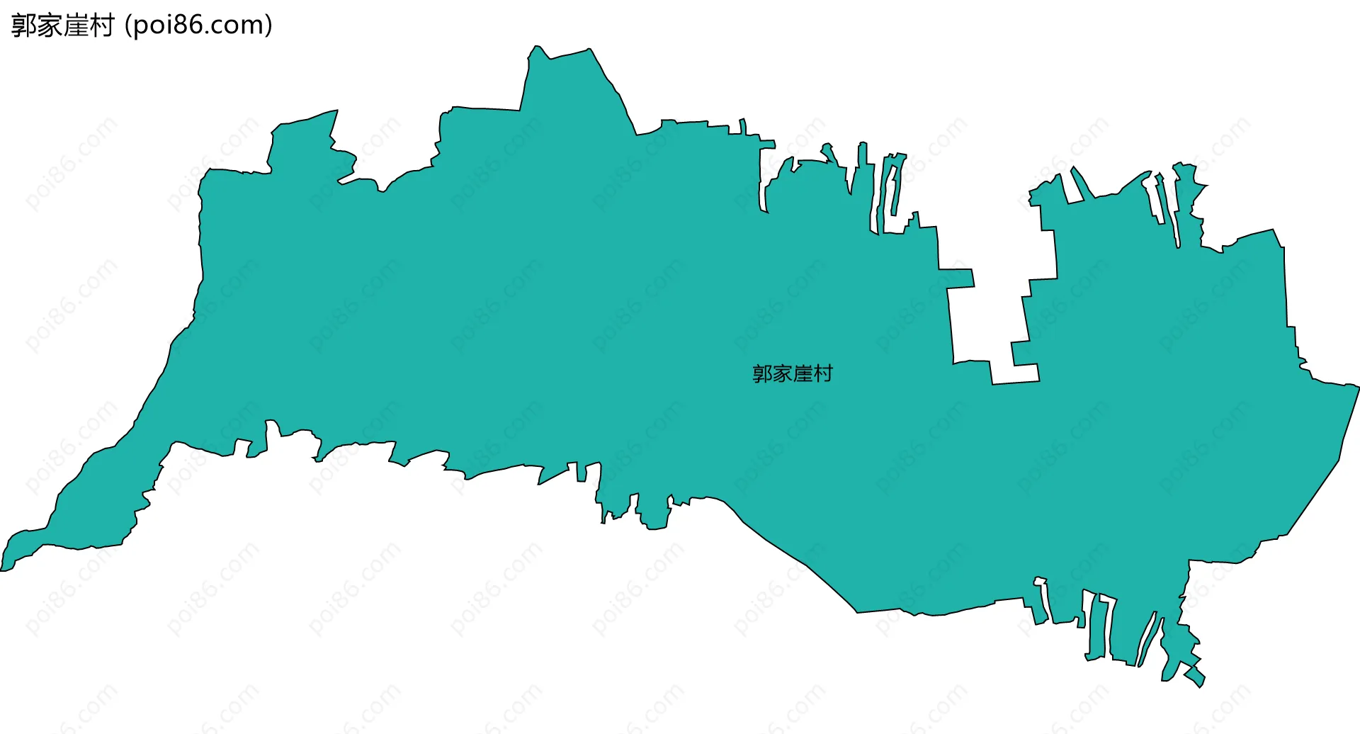 郭家崖村边界地图