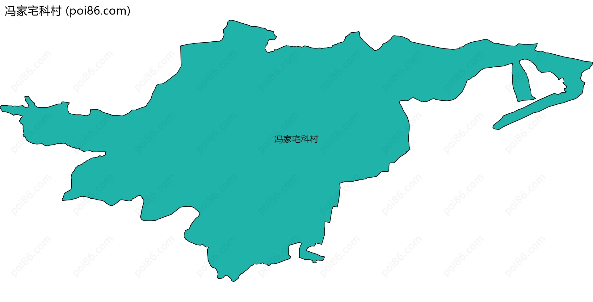 冯家宅科村边界地图