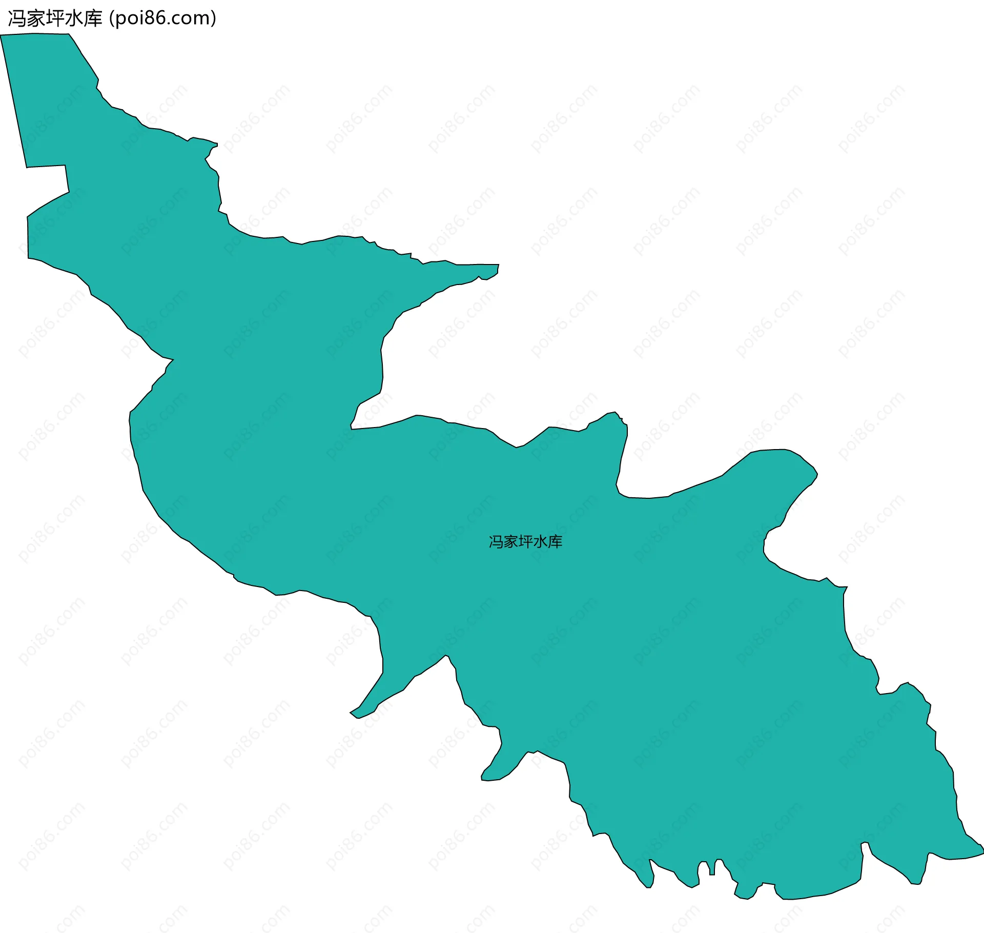 冯家坪水库边界地图