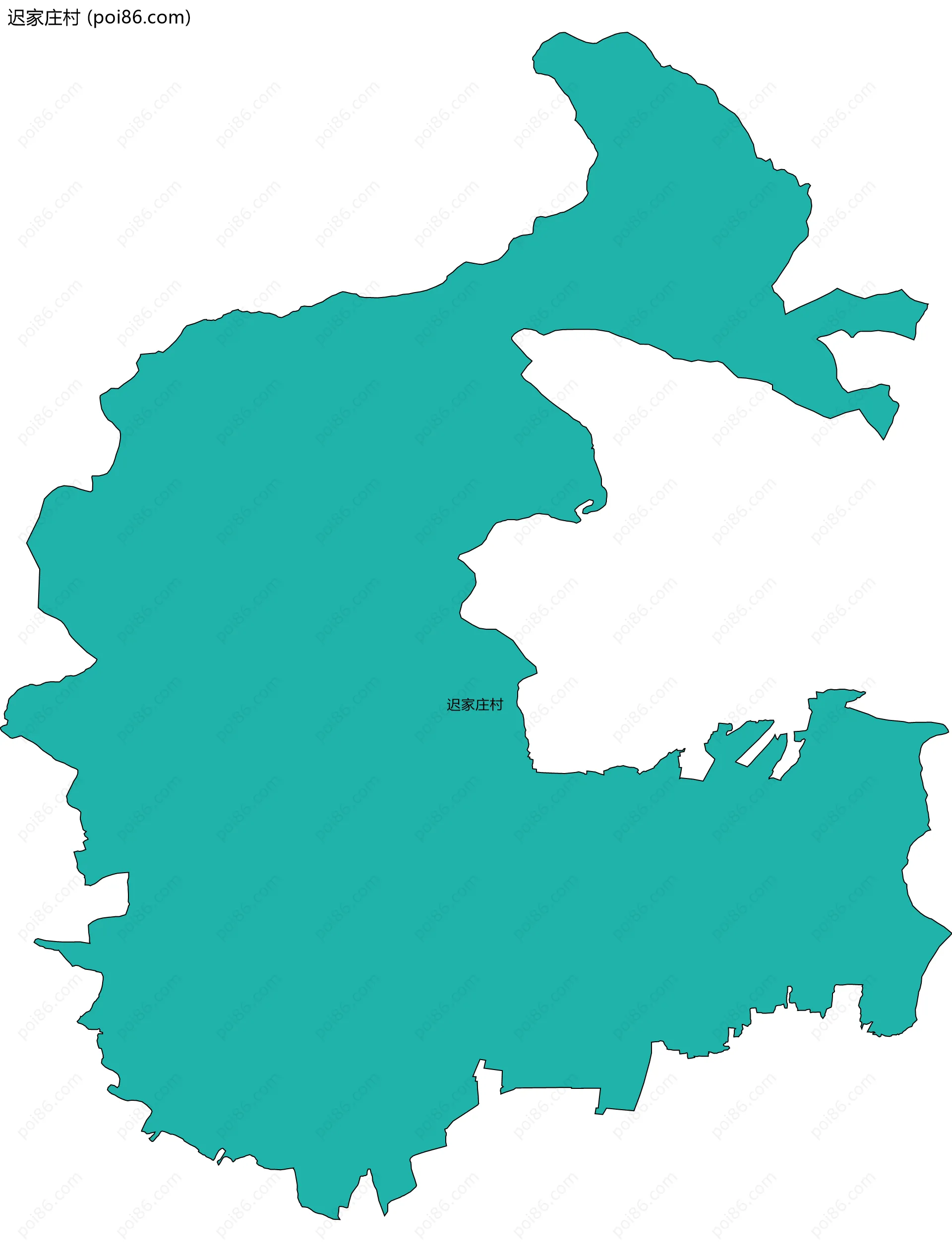 迟家庄村边界地图