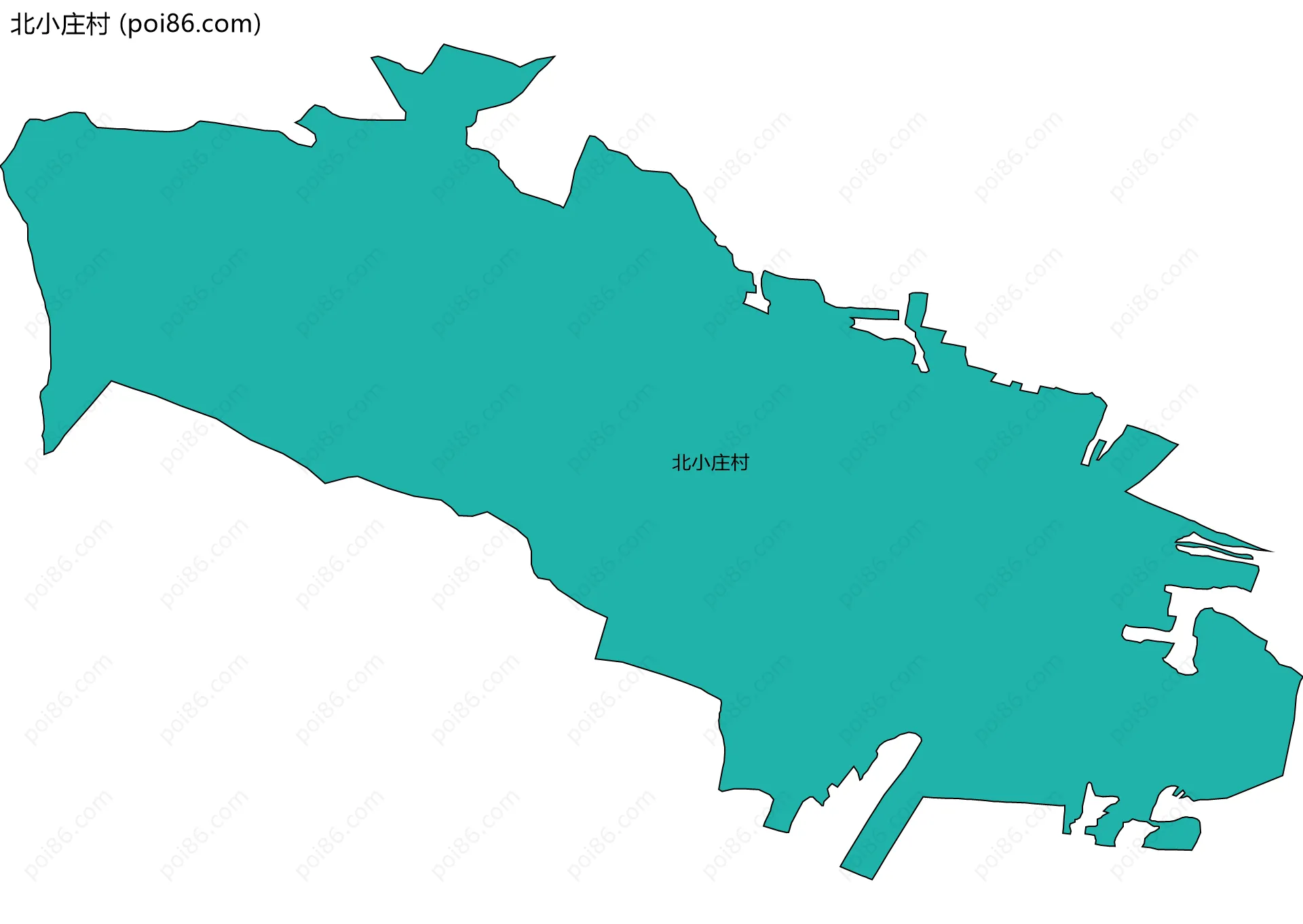 北小庄村边界地图