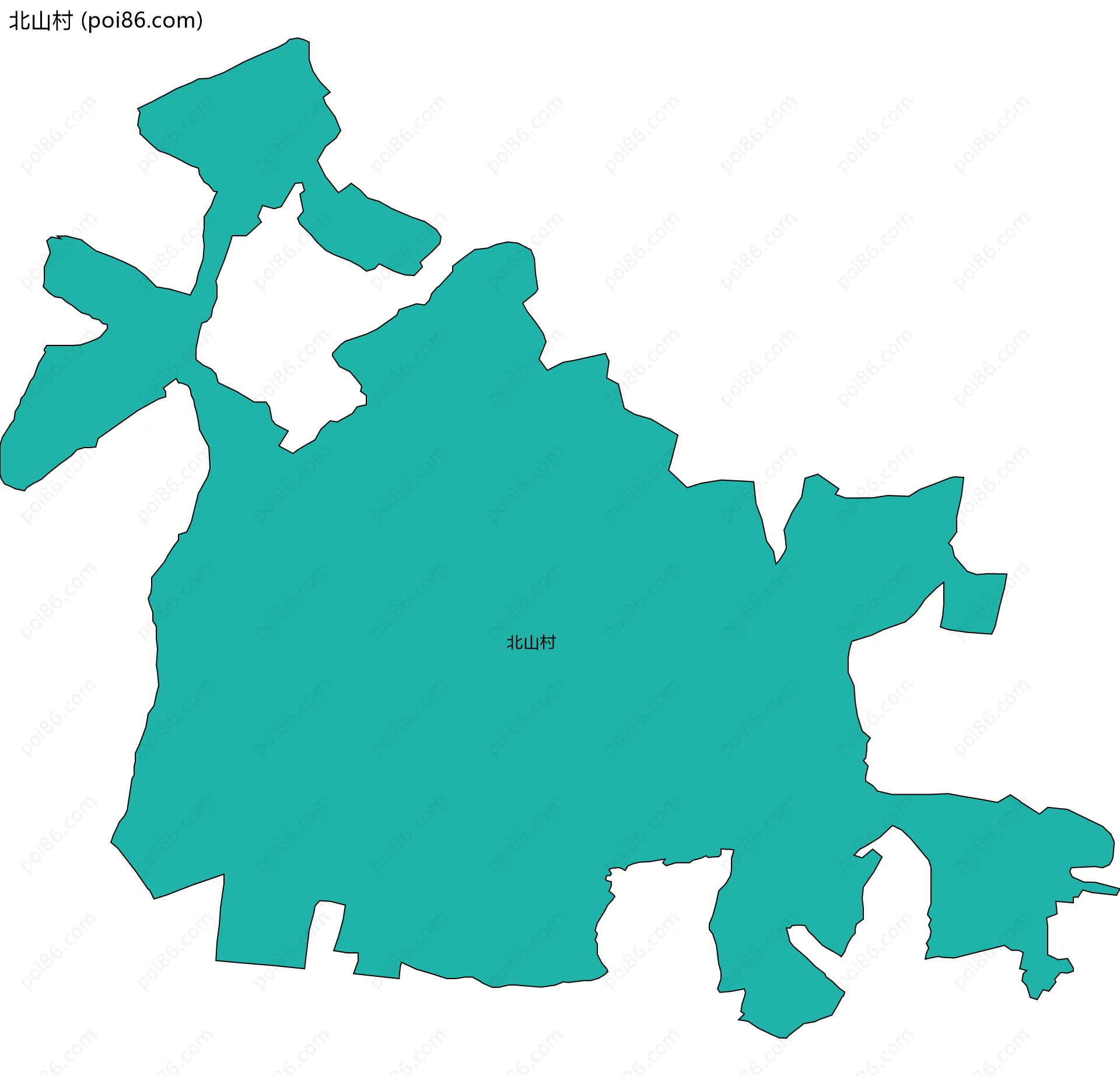 北山村边界地图