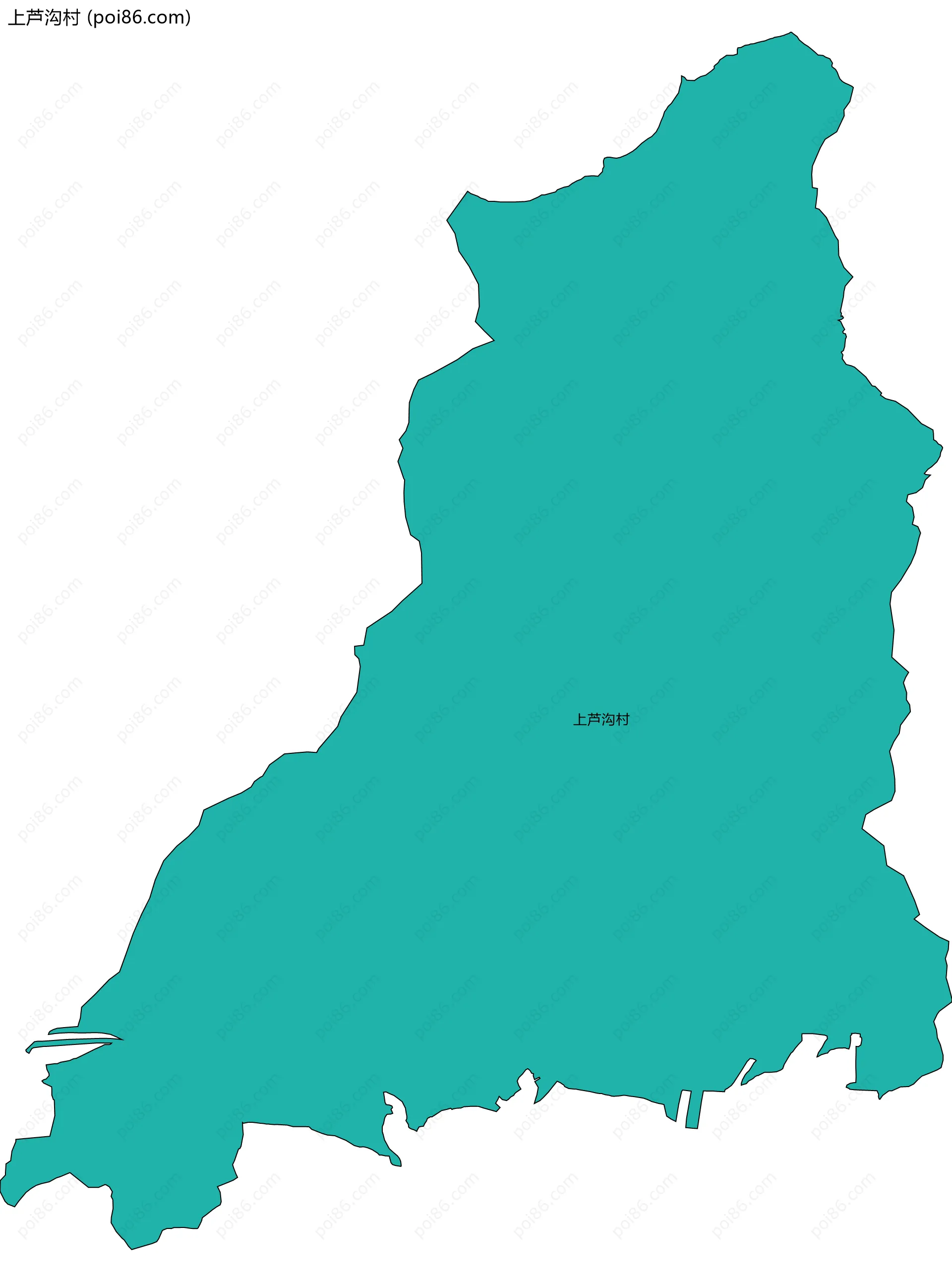 上芦沟村边界地图