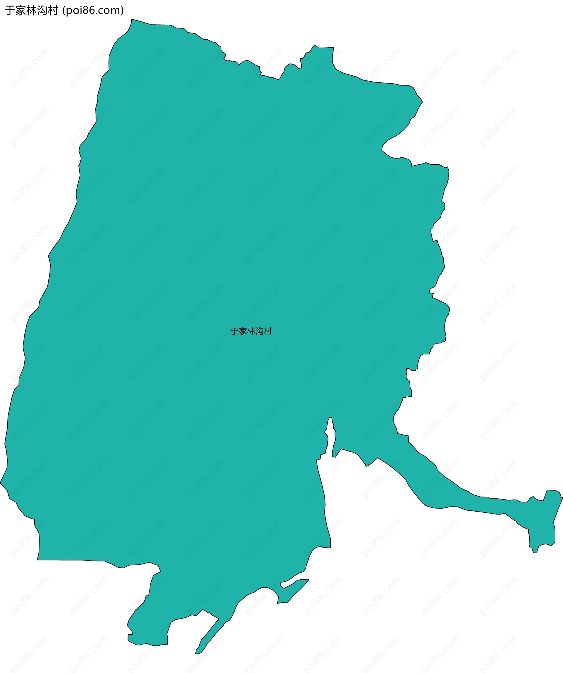 于家林沟村边界地图