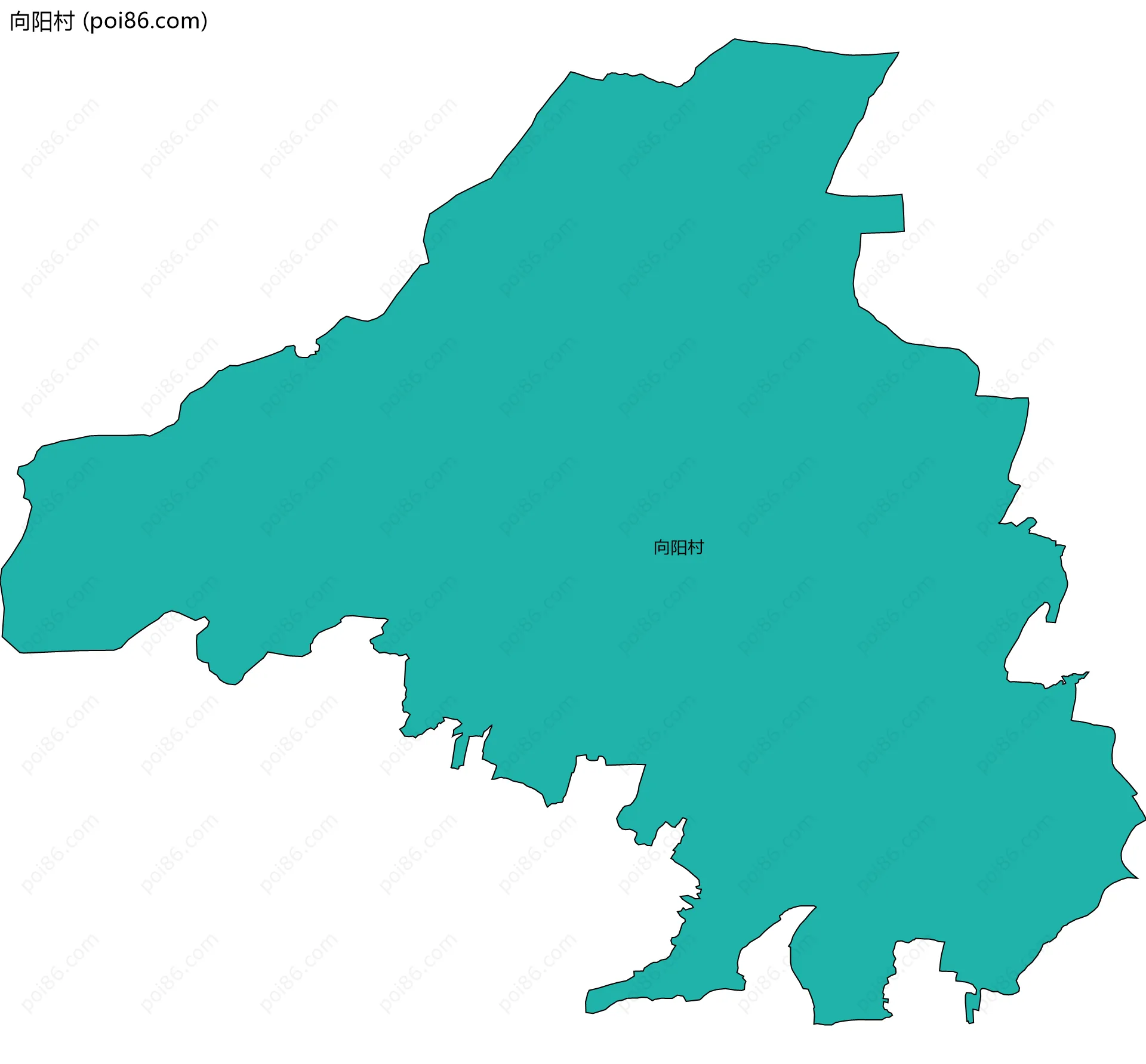 向阳村边界地图