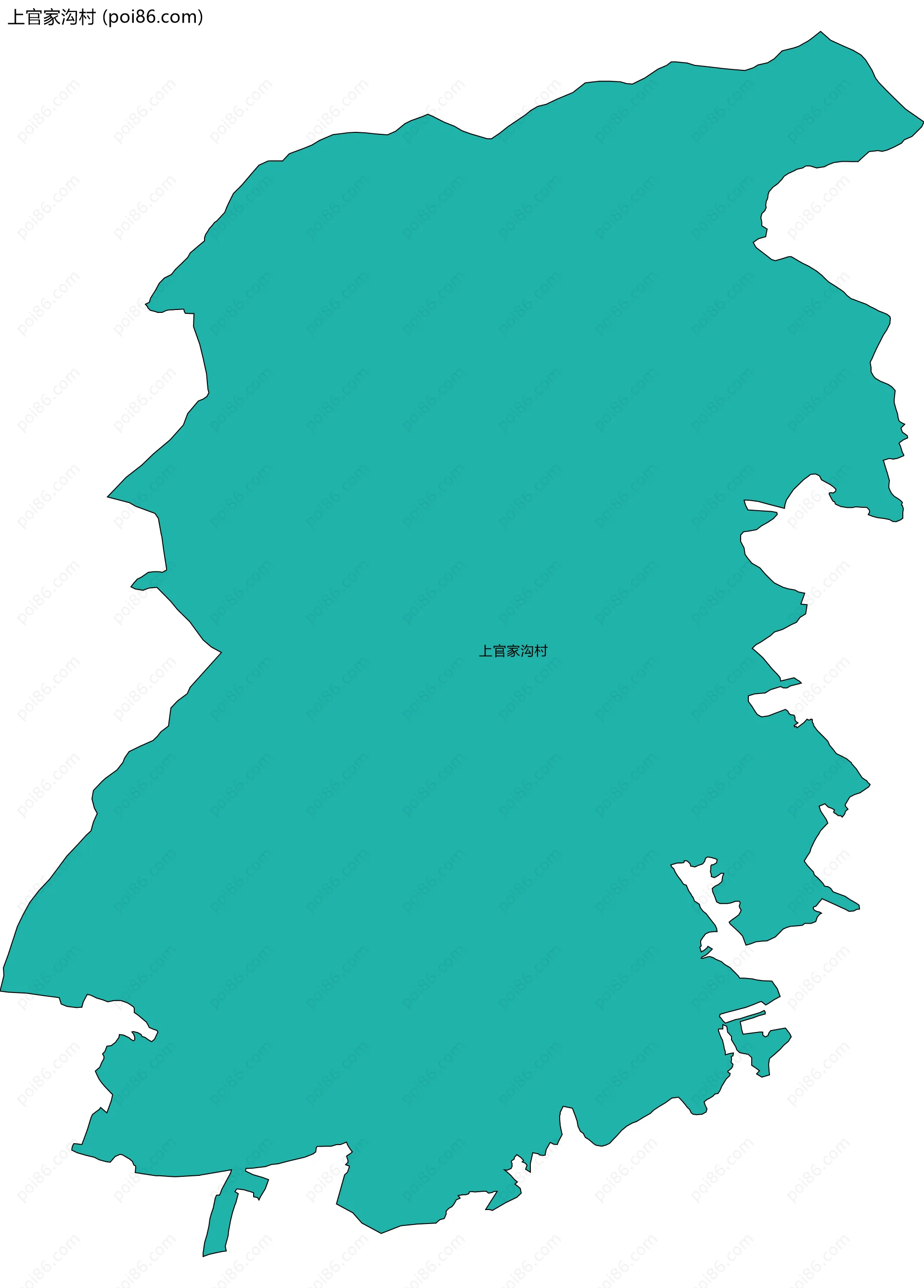 上官家沟村边界地图