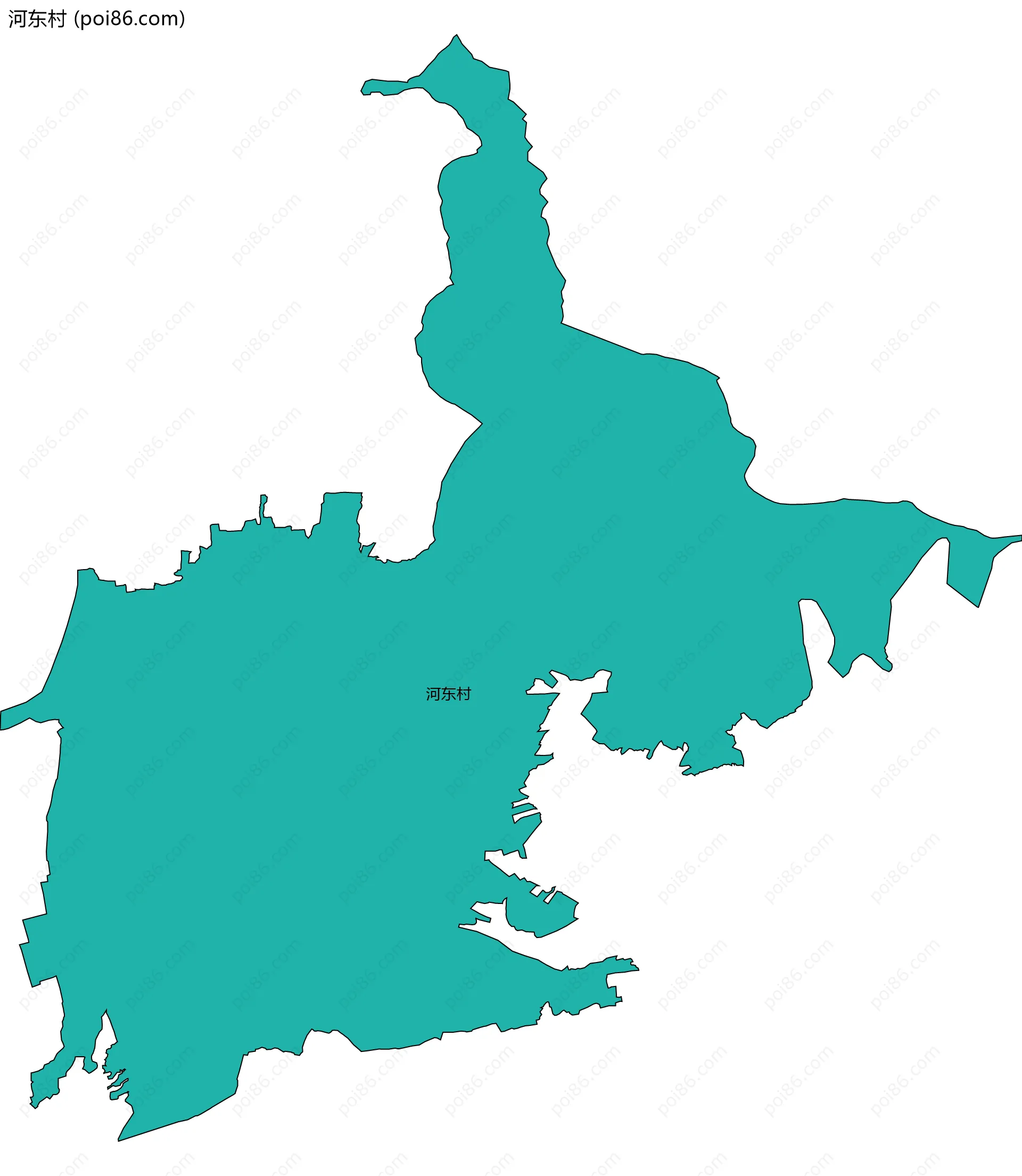 河东村边界地图