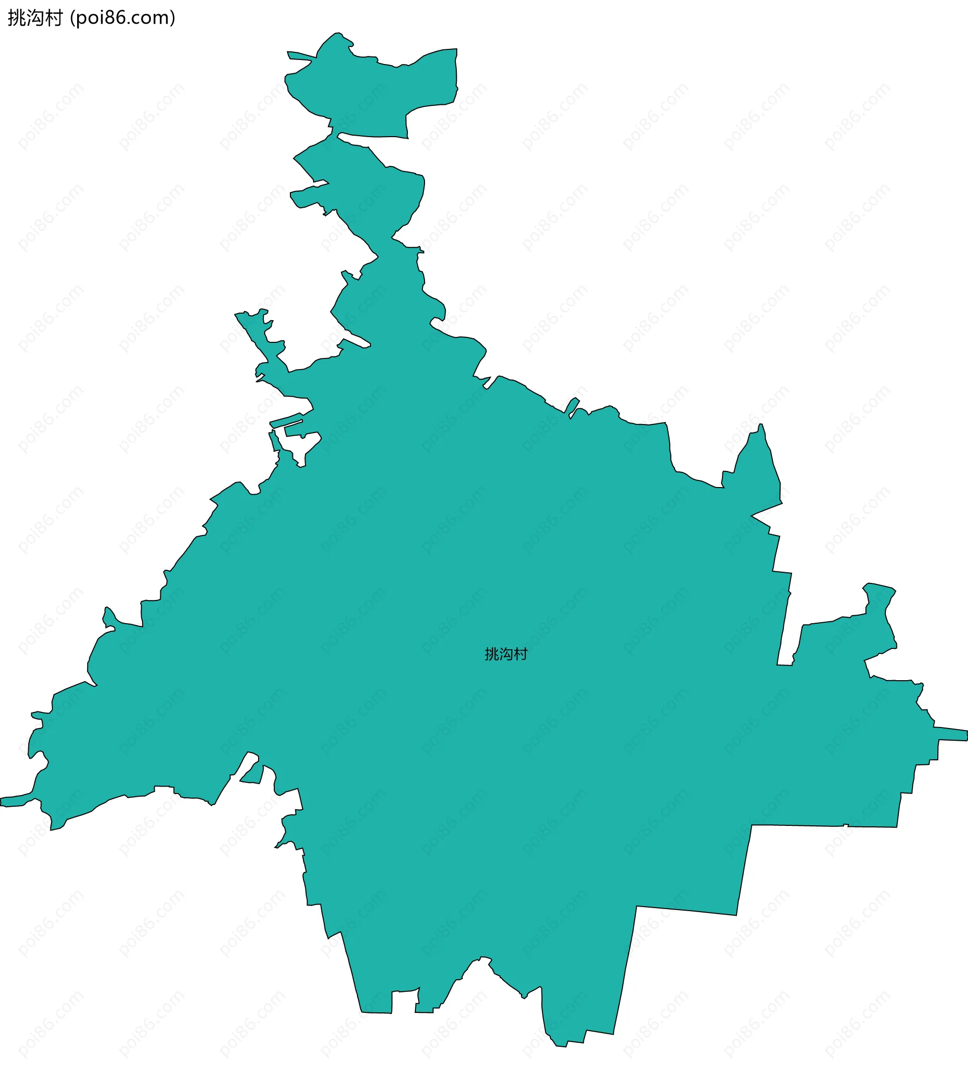 挑沟村边界地图