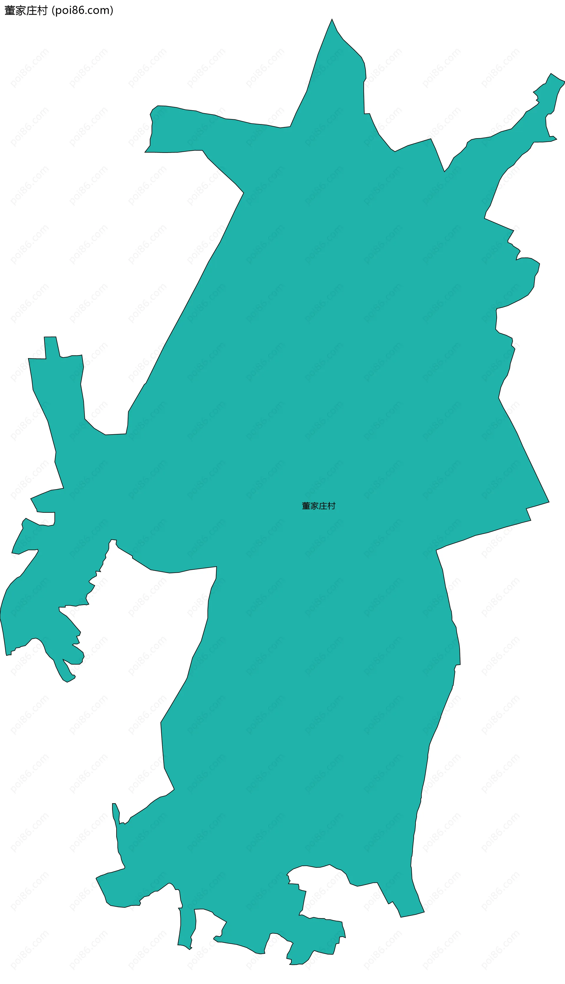 董家庄村边界地图