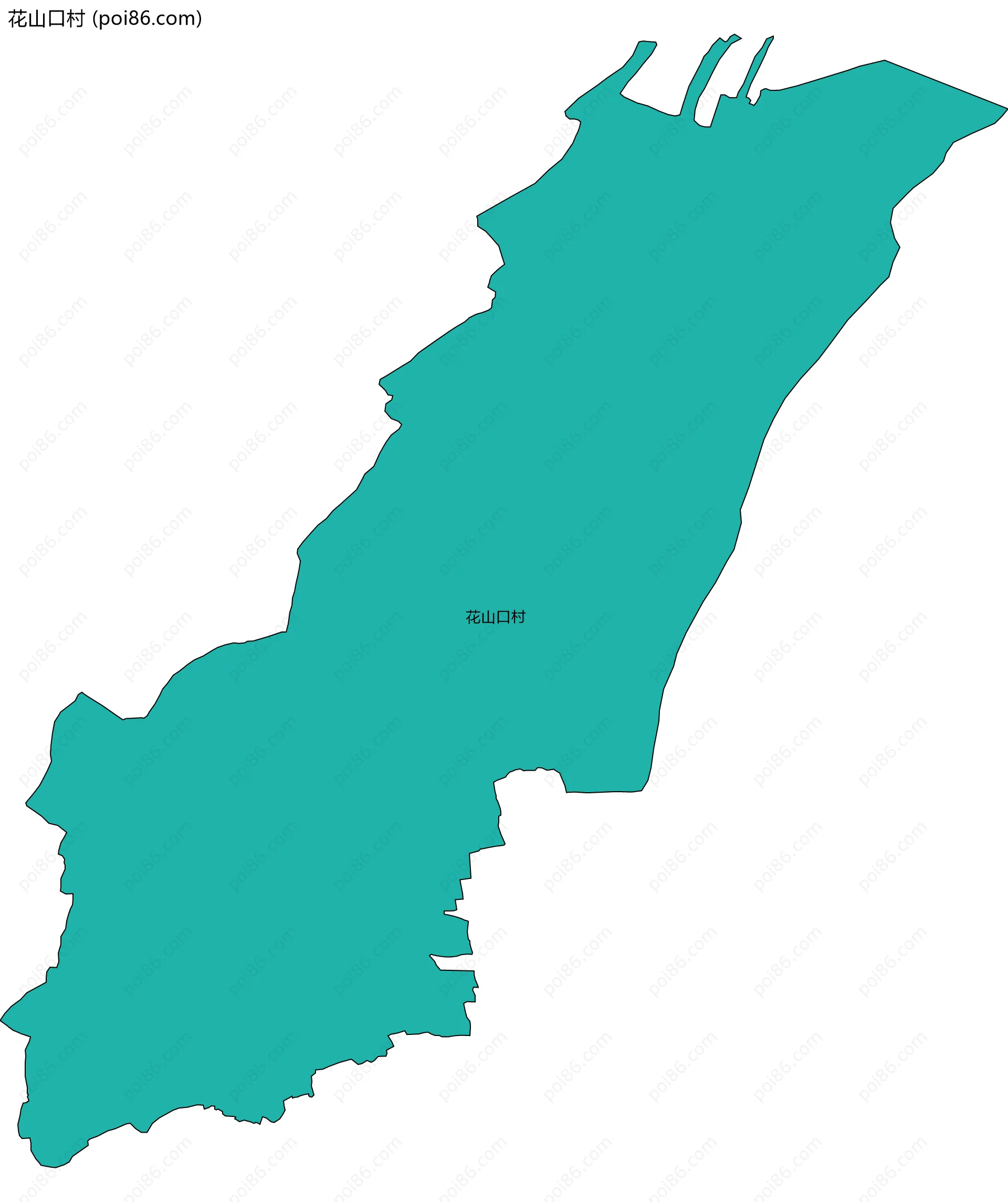 花山口村边界地图