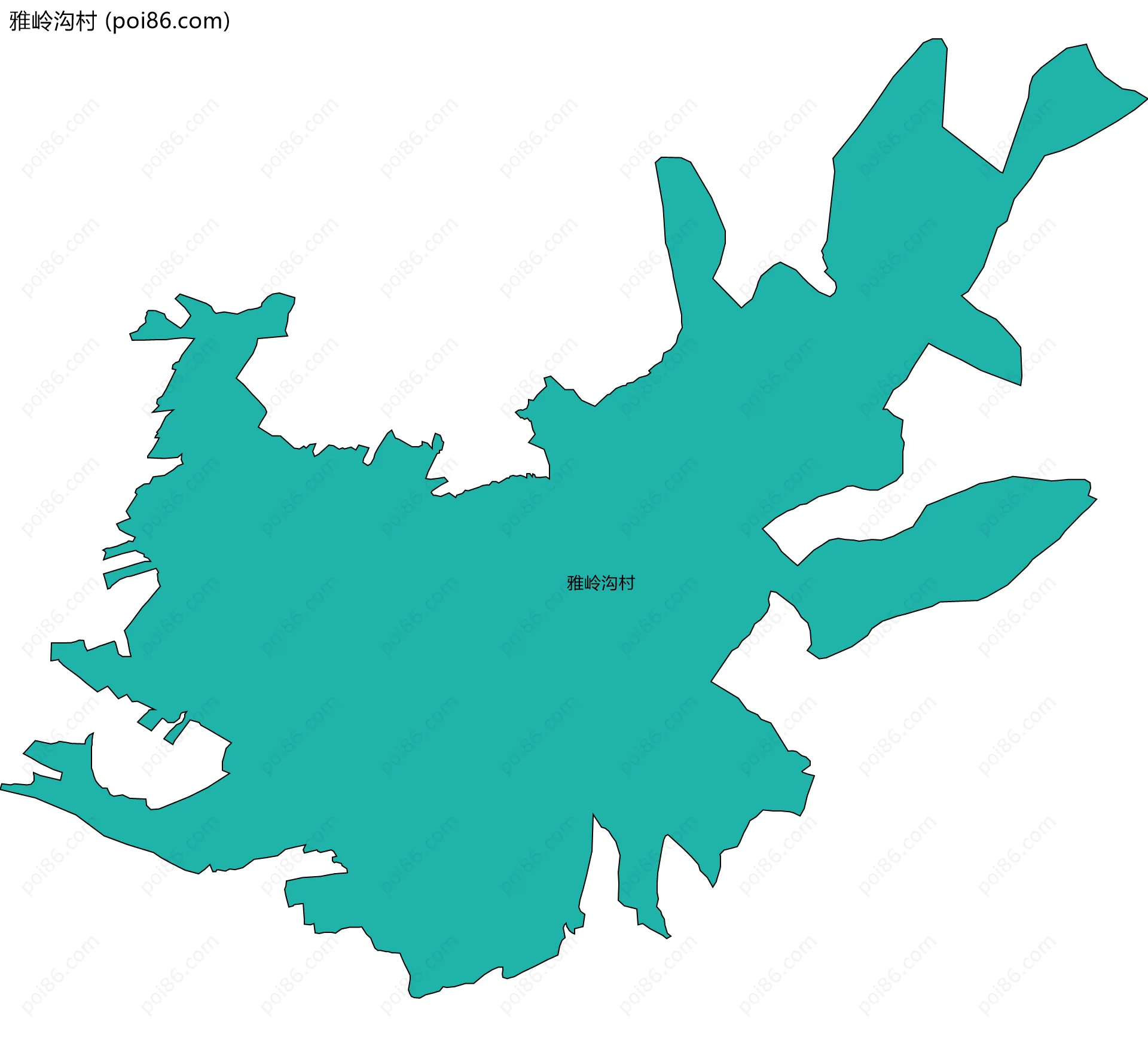 雅岭沟村边界地图