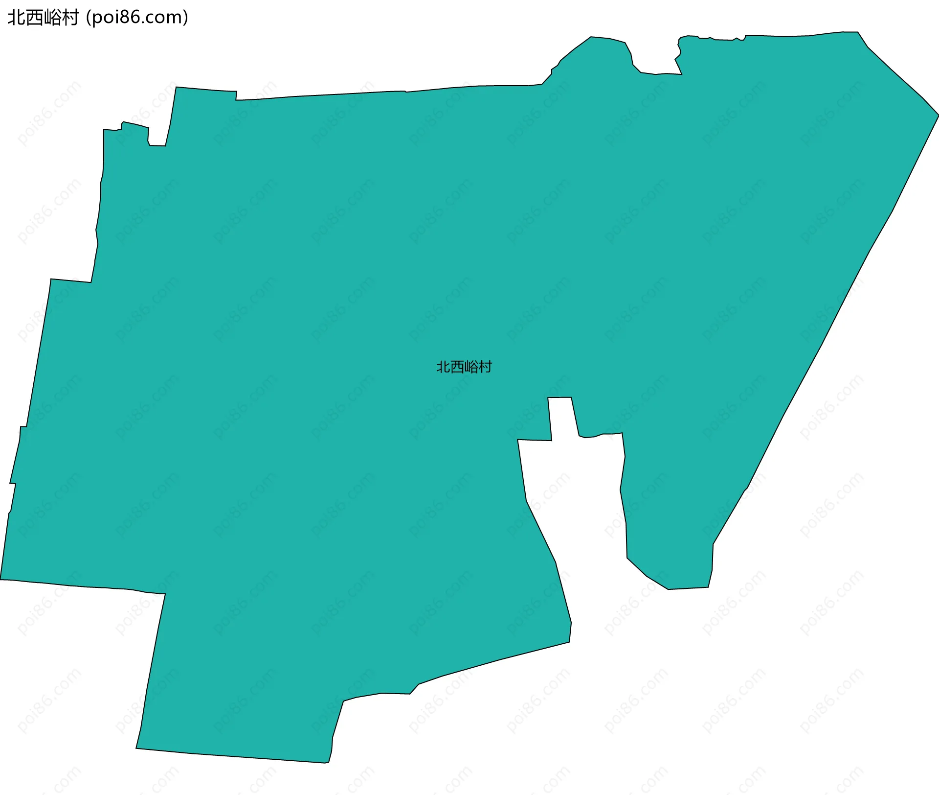 北西峪村边界地图