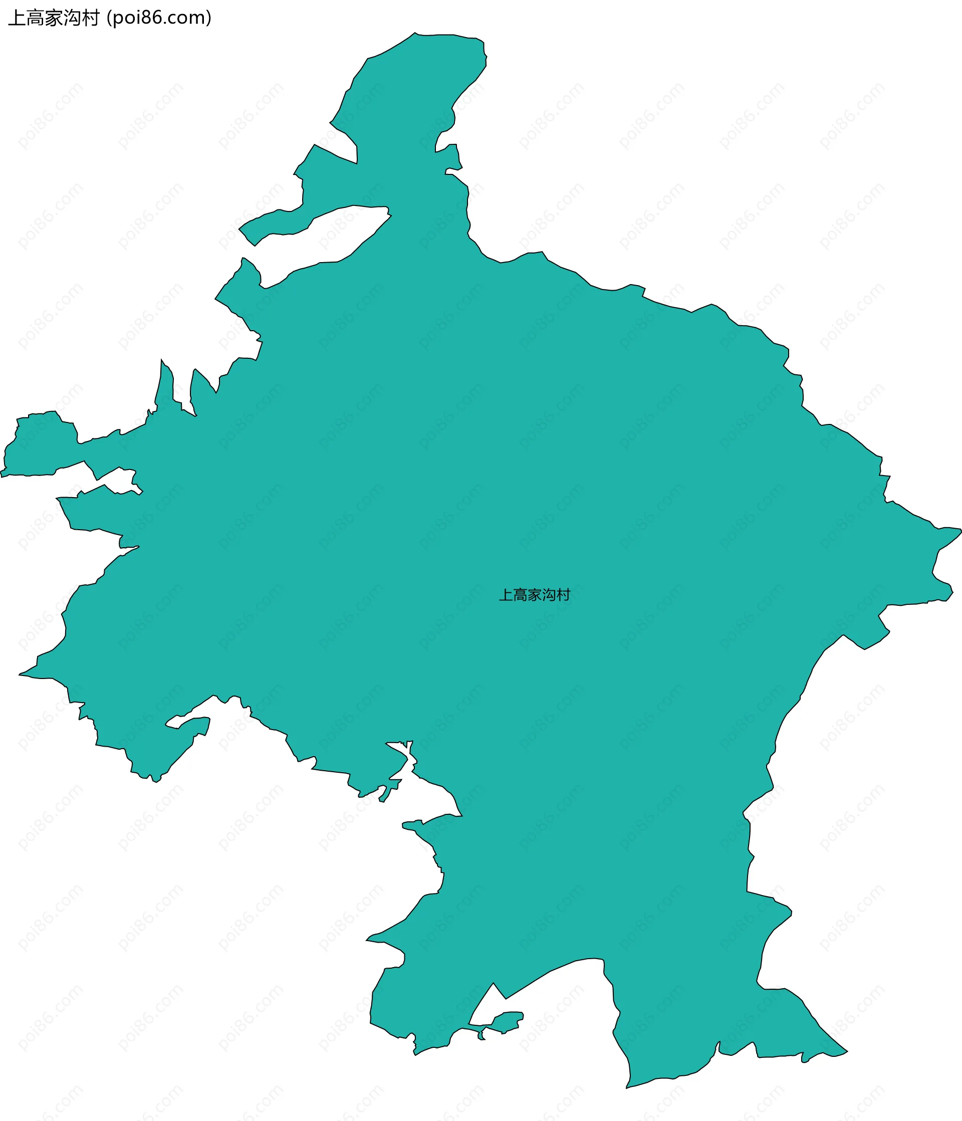 上高家沟村边界地图