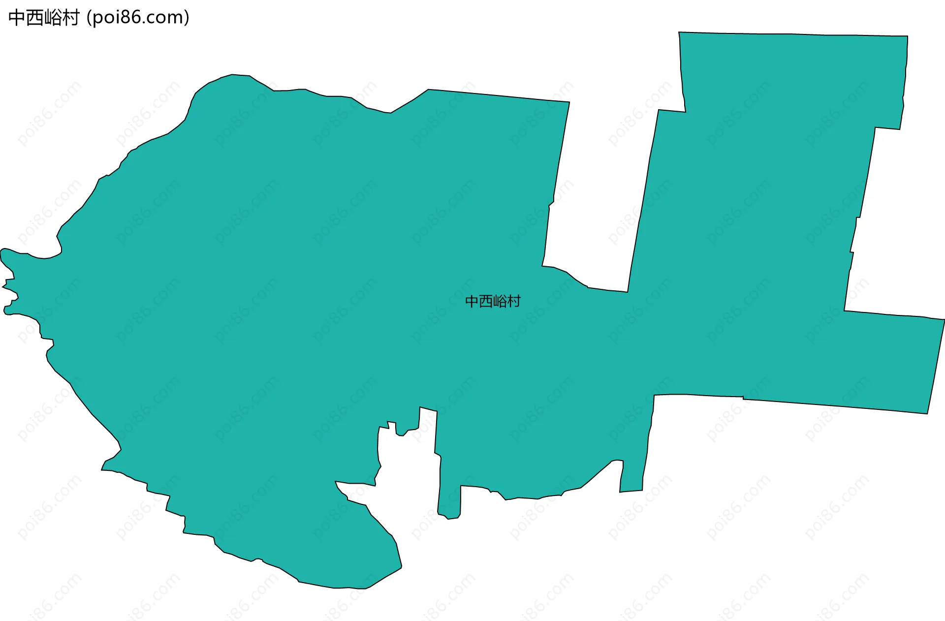 中西峪村边界地图