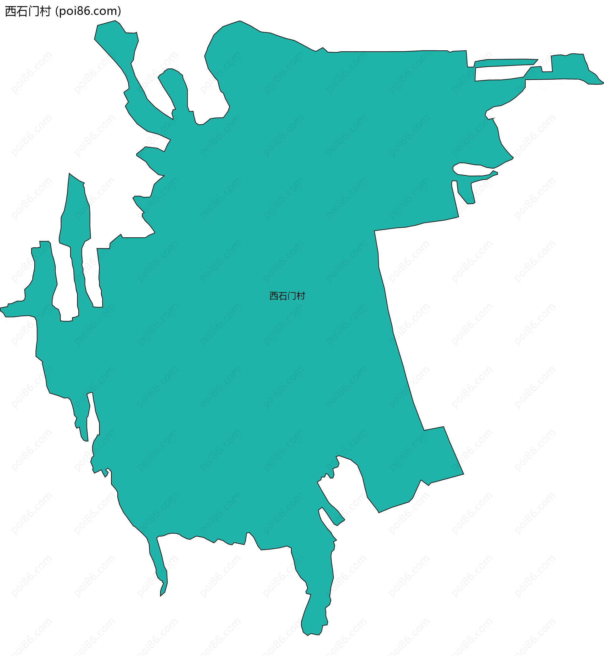 西石门村边界地图