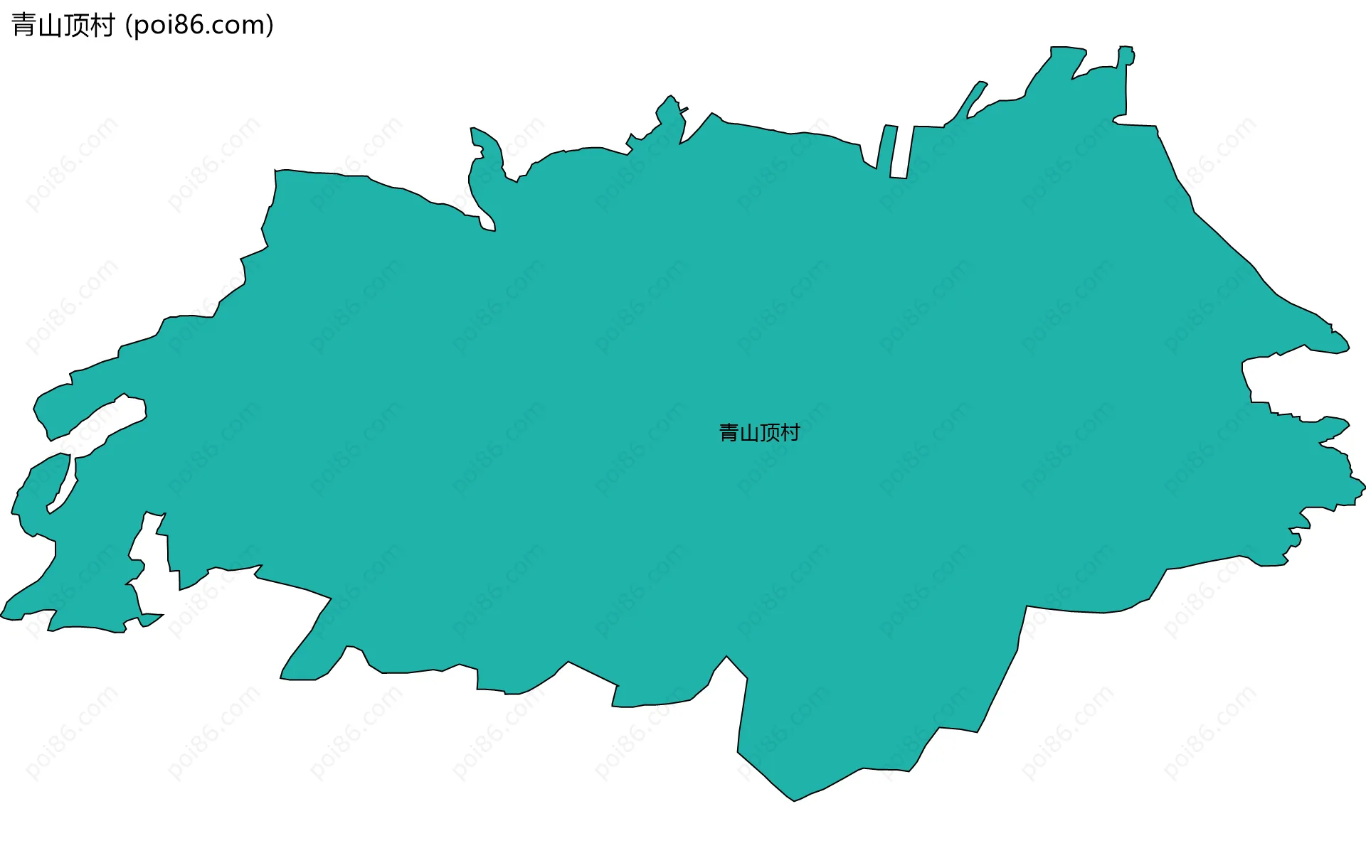 青山顶村边界地图