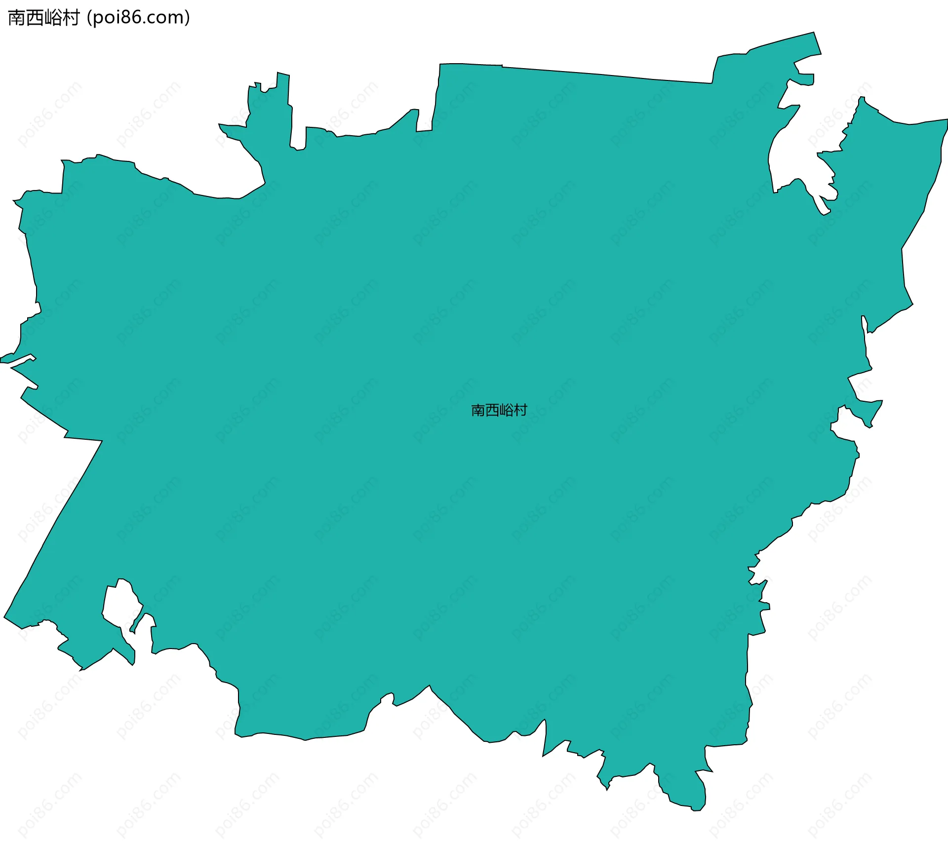 南西峪村边界地图