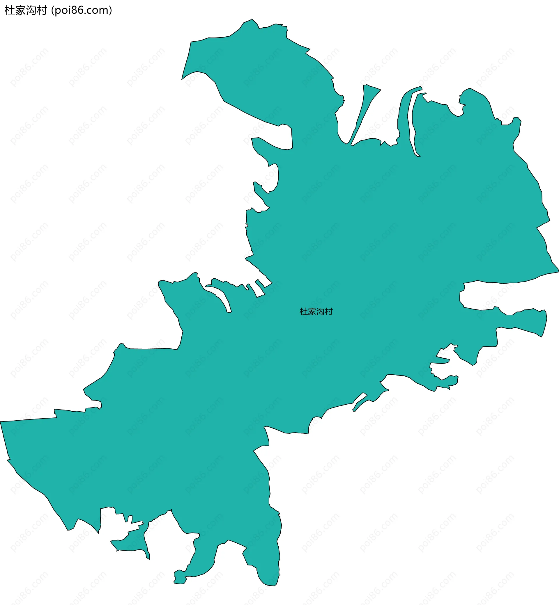 杜家沟村边界地图