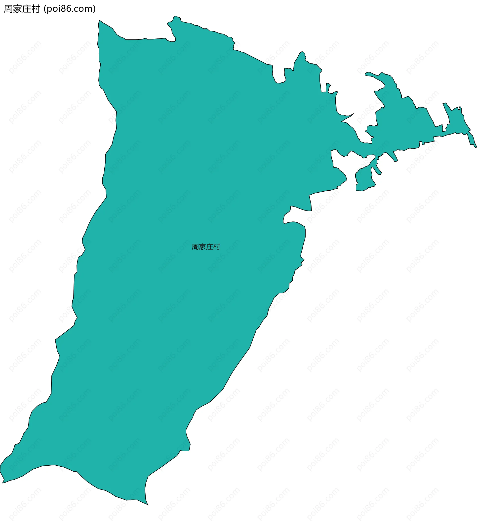 周家庄村边界地图