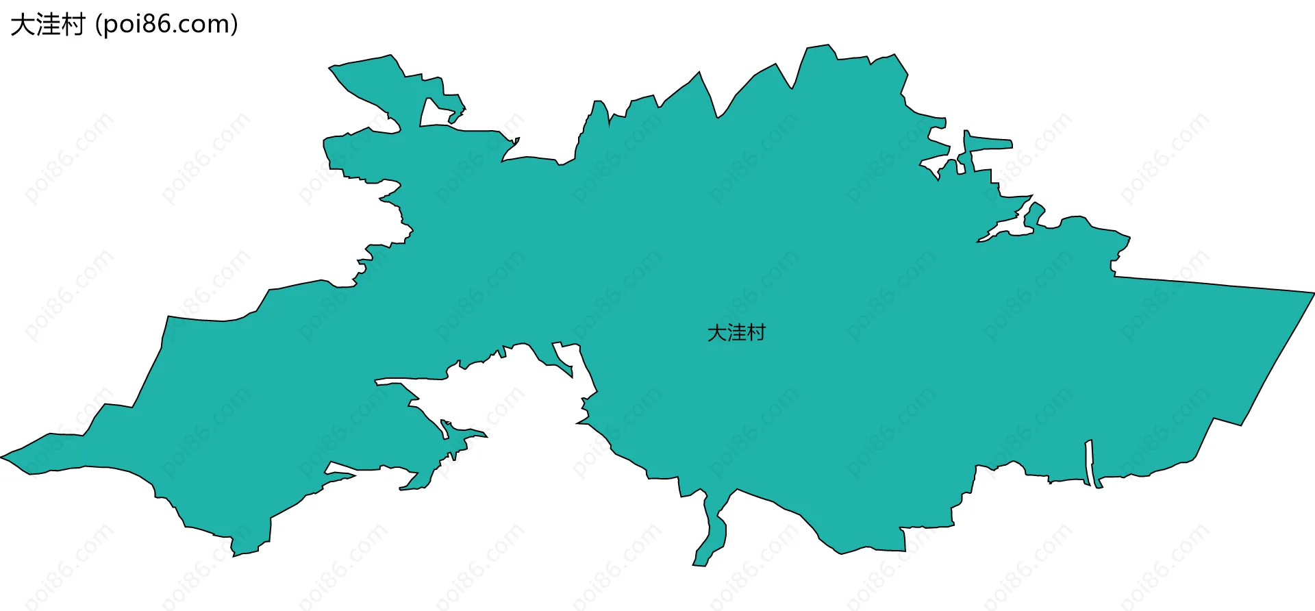 大洼村边界地图