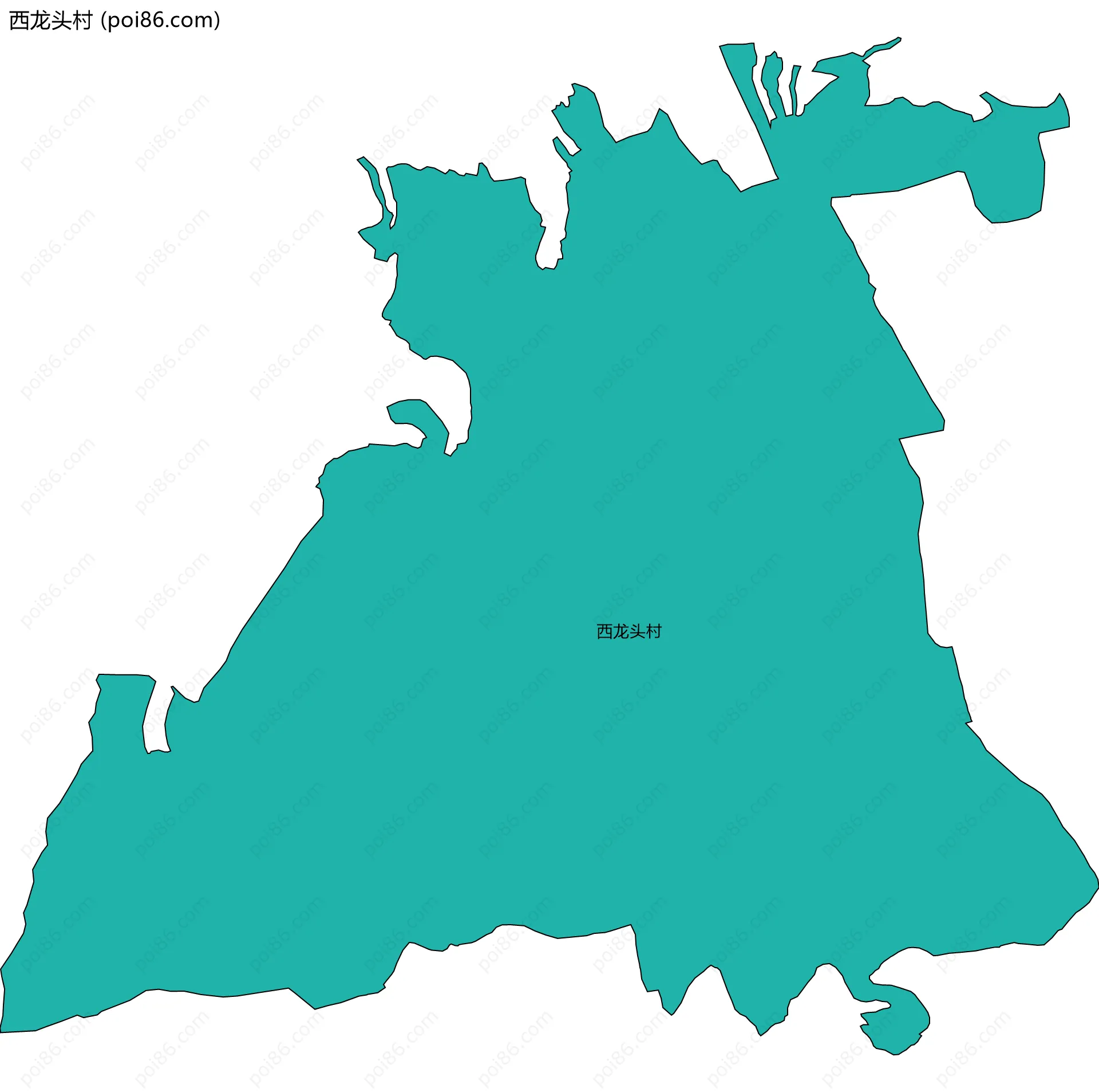 西龙头村边界地图