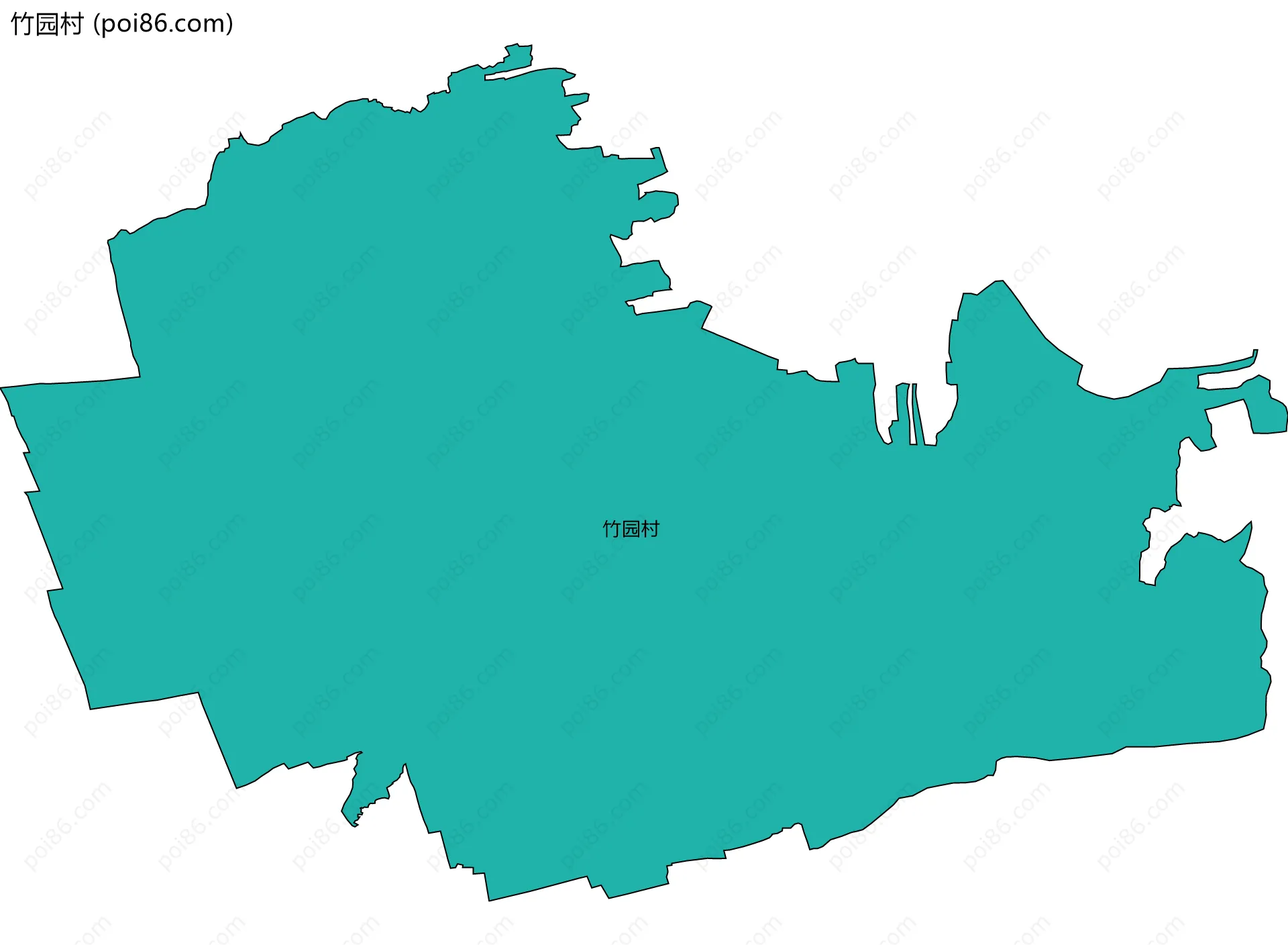 竹园村边界地图