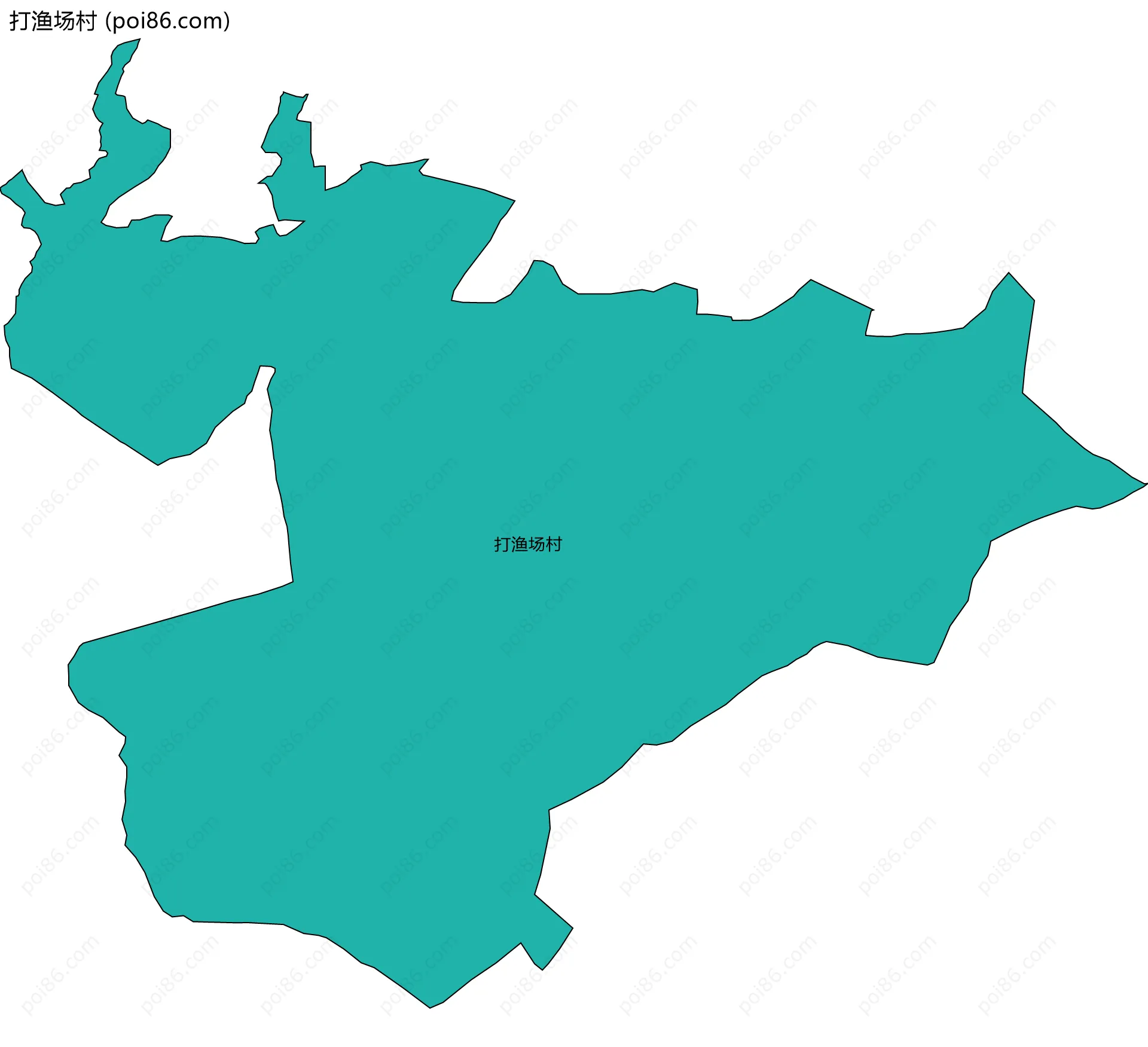 打渔场村边界地图