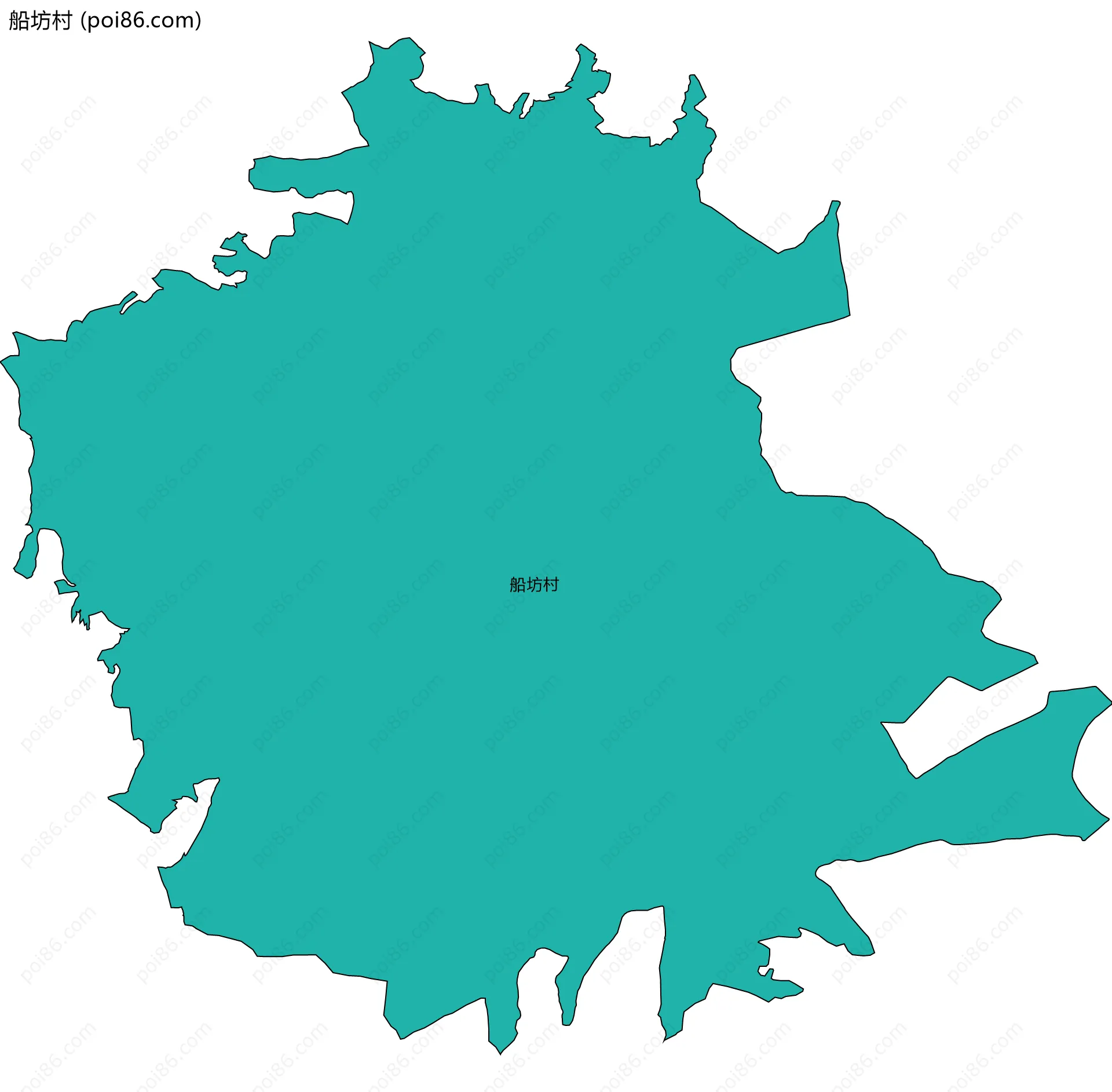 船坊村边界地图
