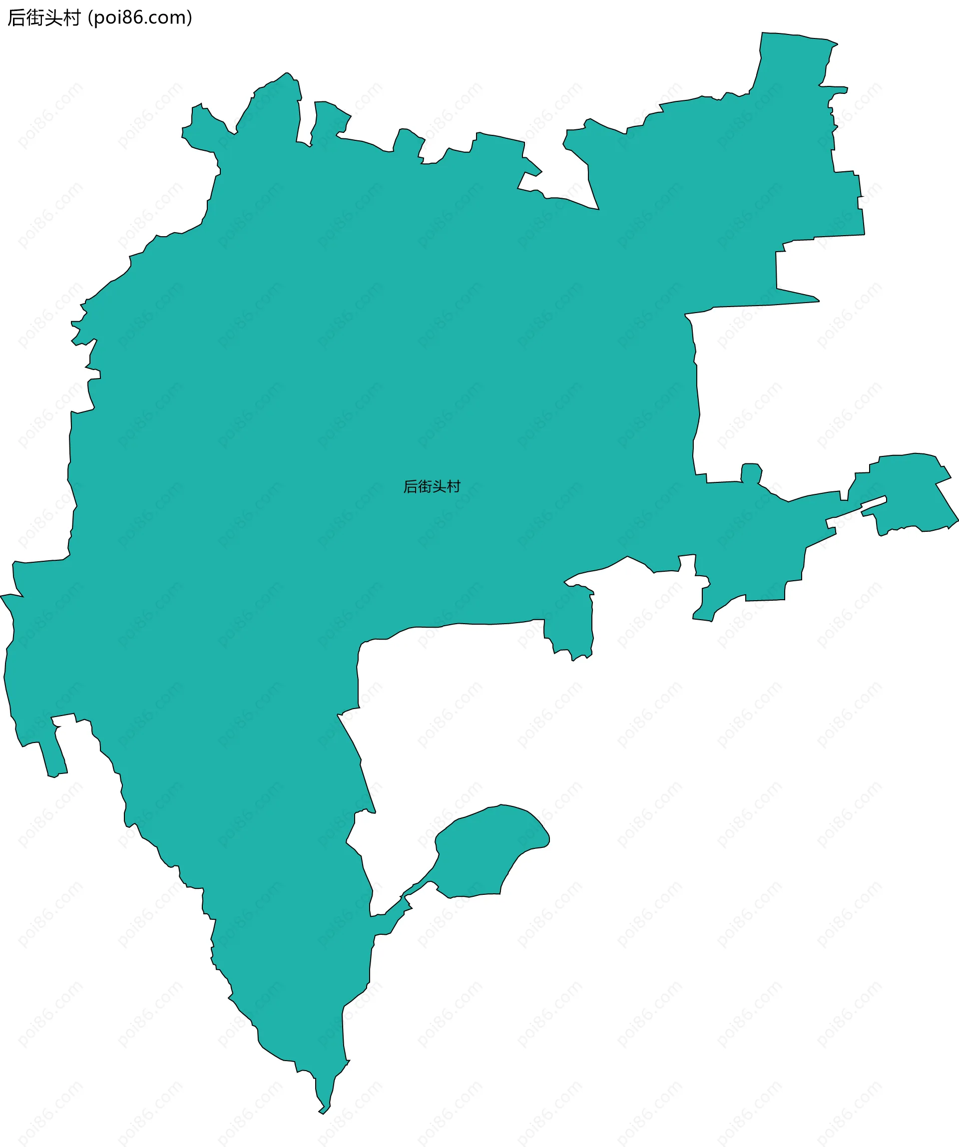 后街头村边界地图
