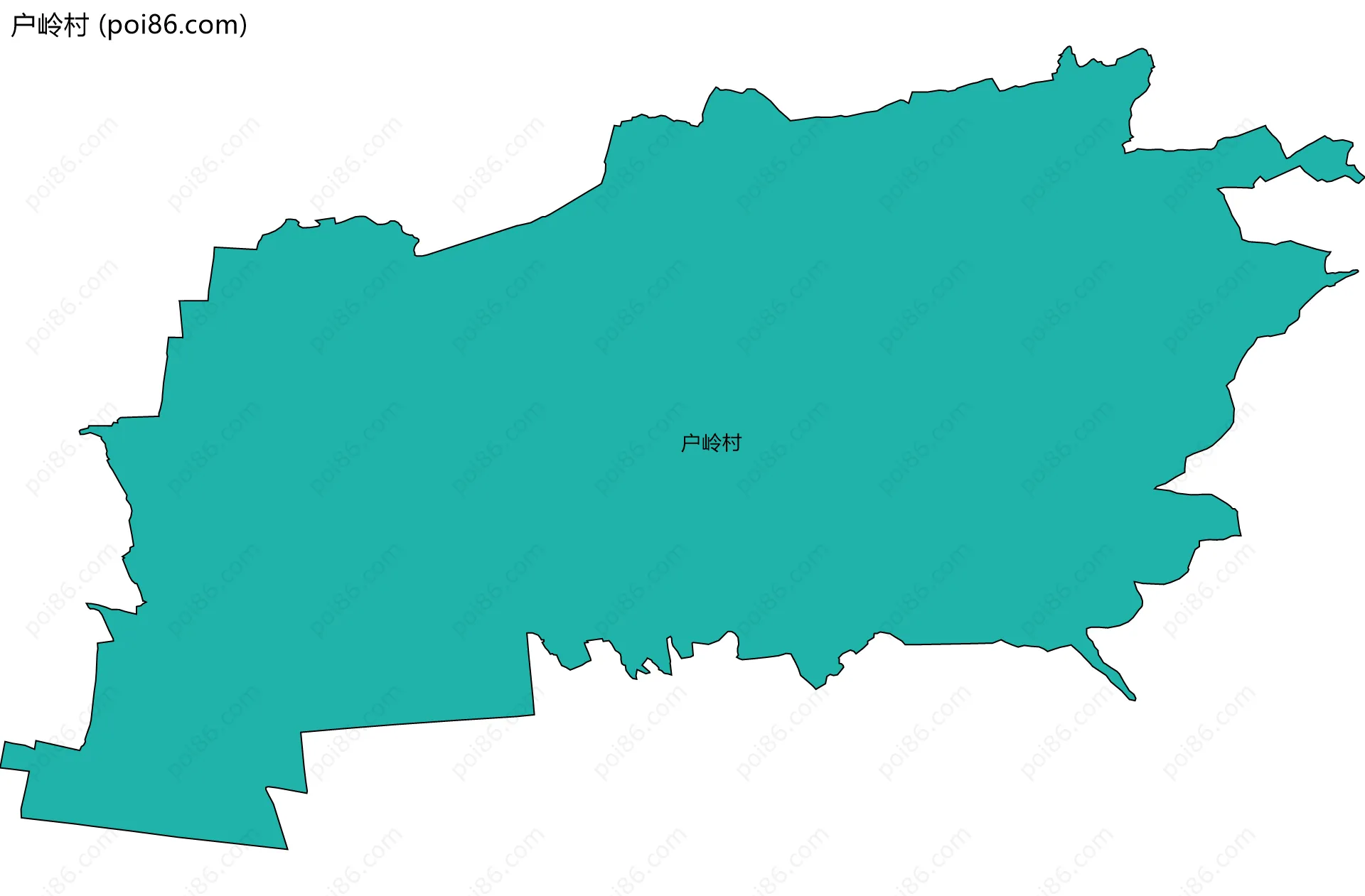 户岭村边界地图