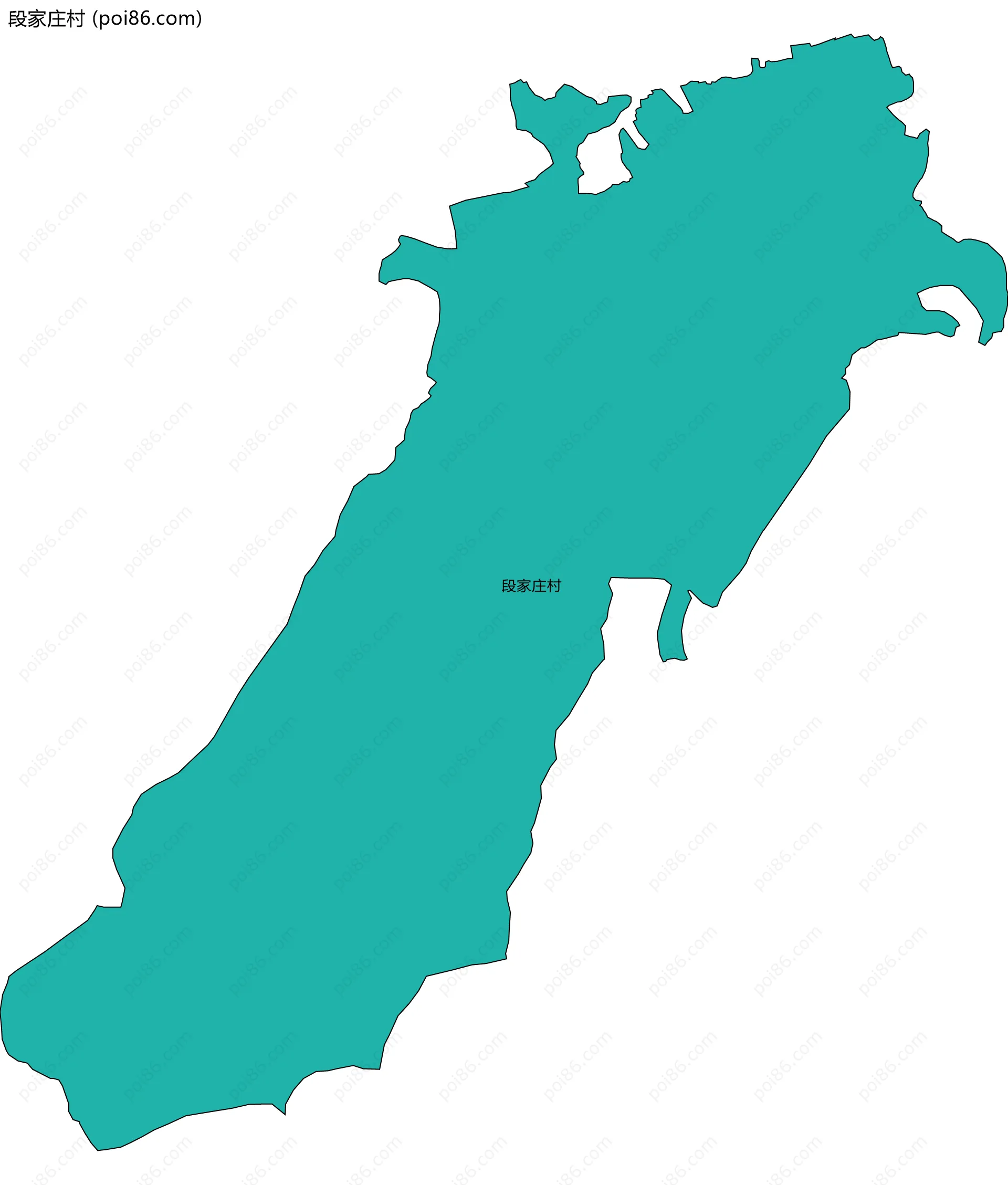 段家庄村边界地图