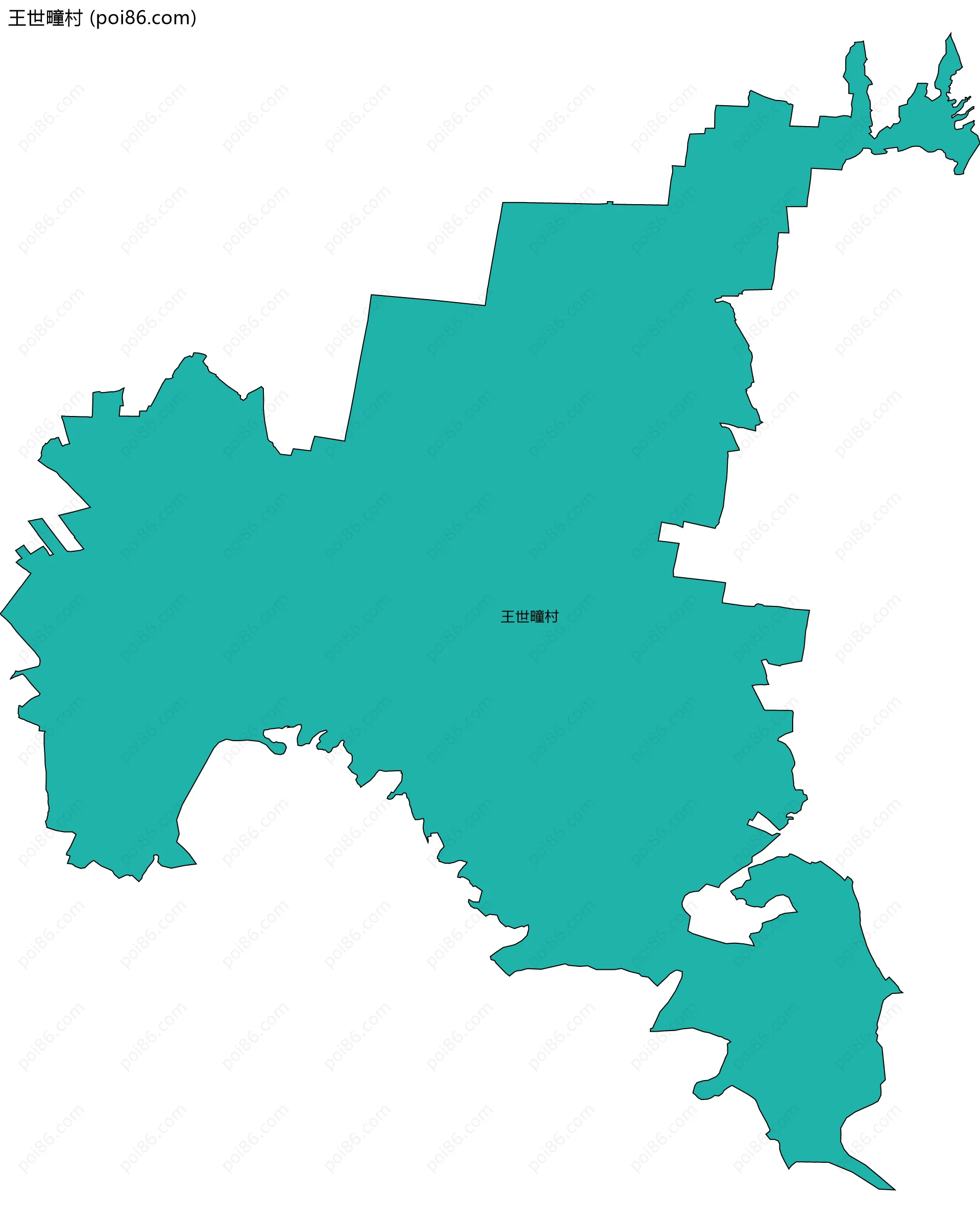 王世疃村边界地图