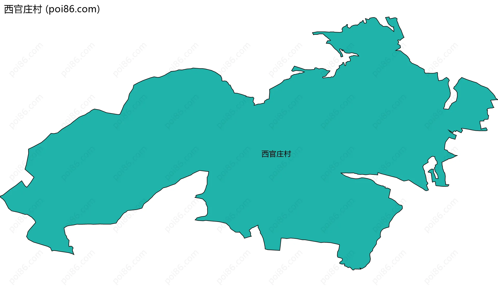 西官庄村边界地图