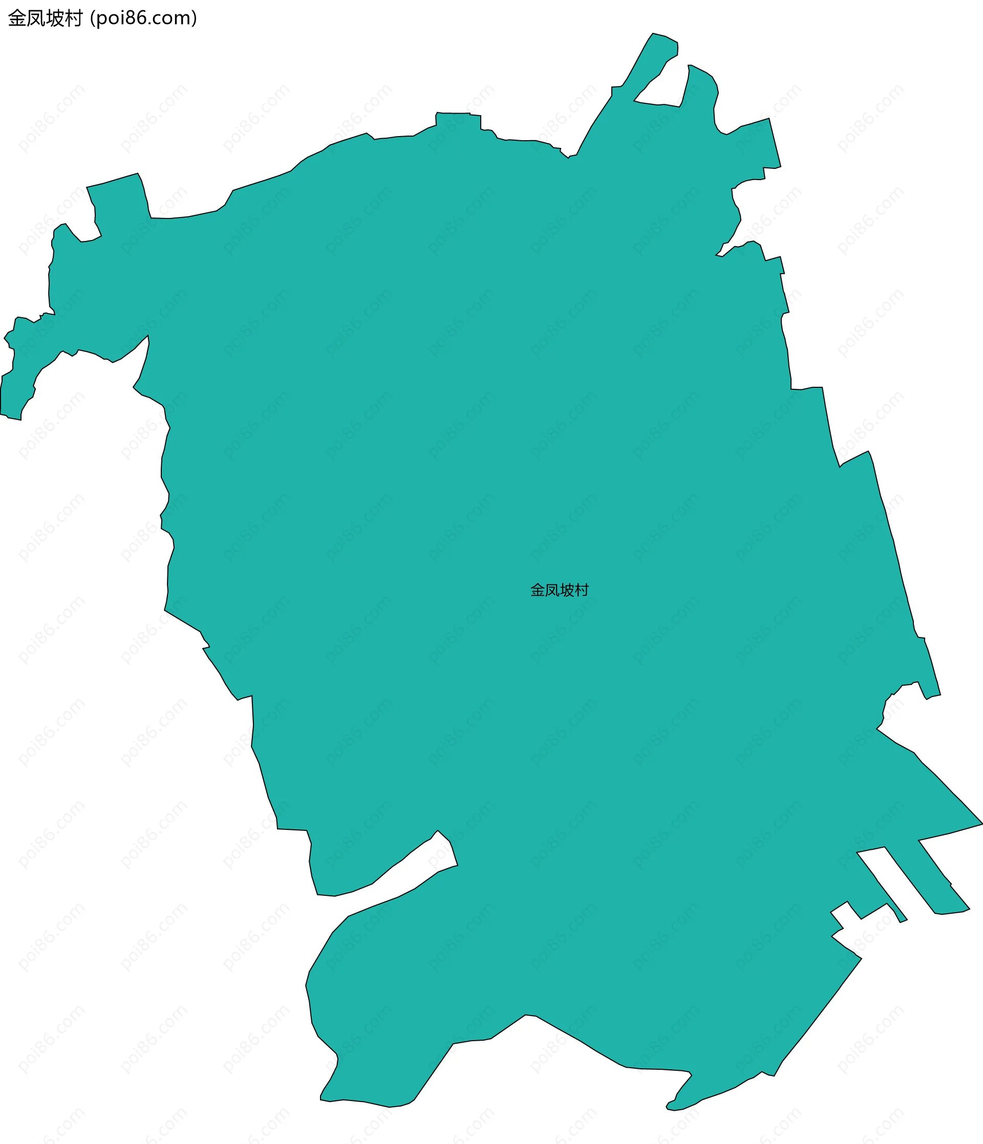 金凤坡村边界地图