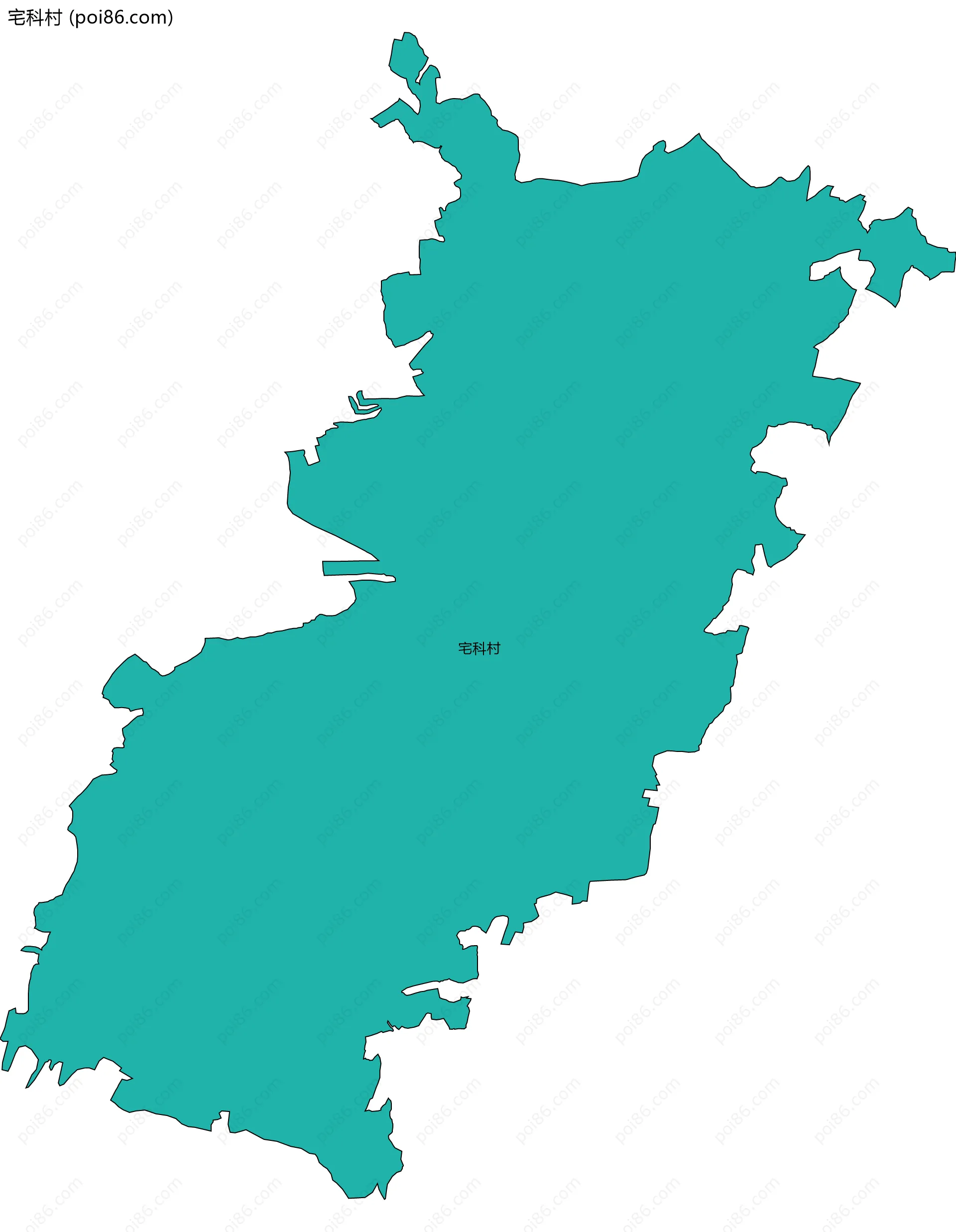 宅科村边界地图