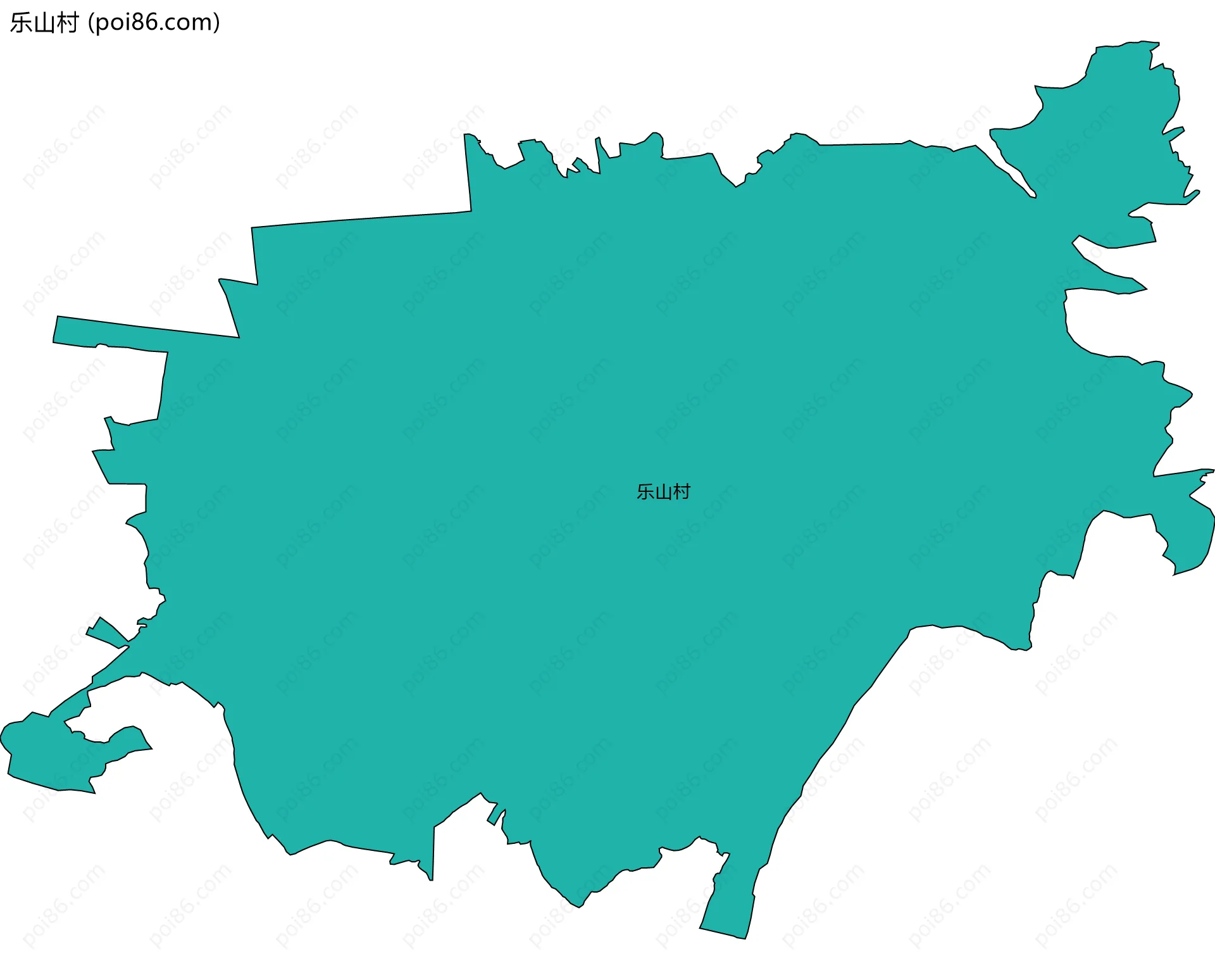 乐山村边界地图