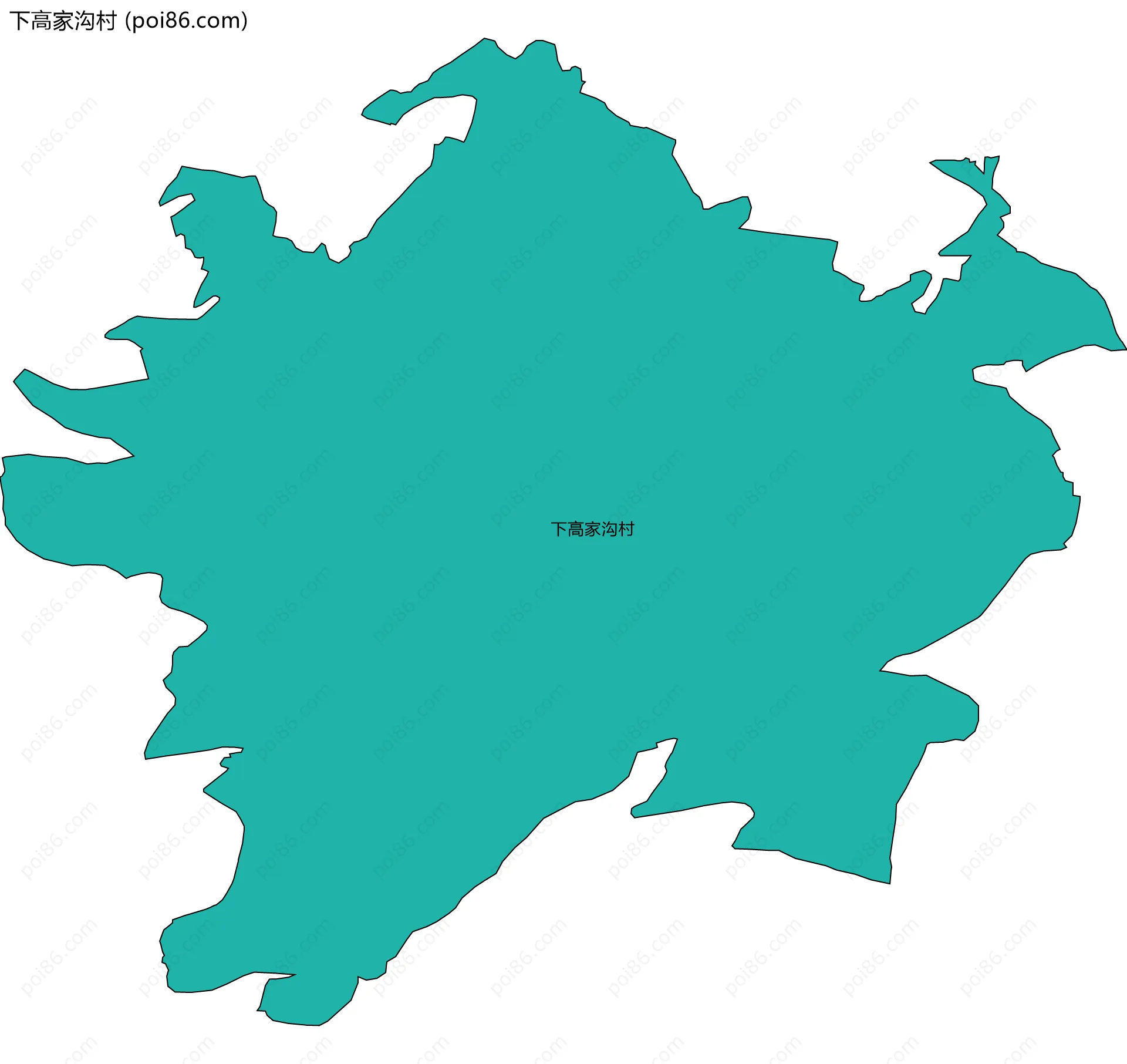 下高家沟村边界地图