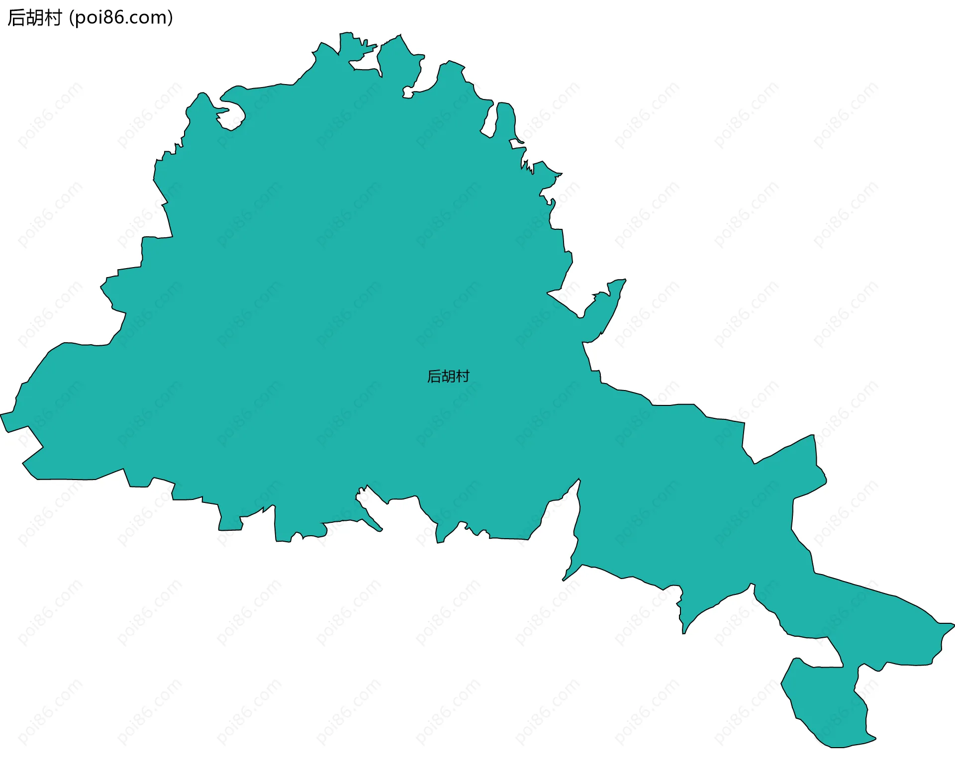 后胡村边界地图