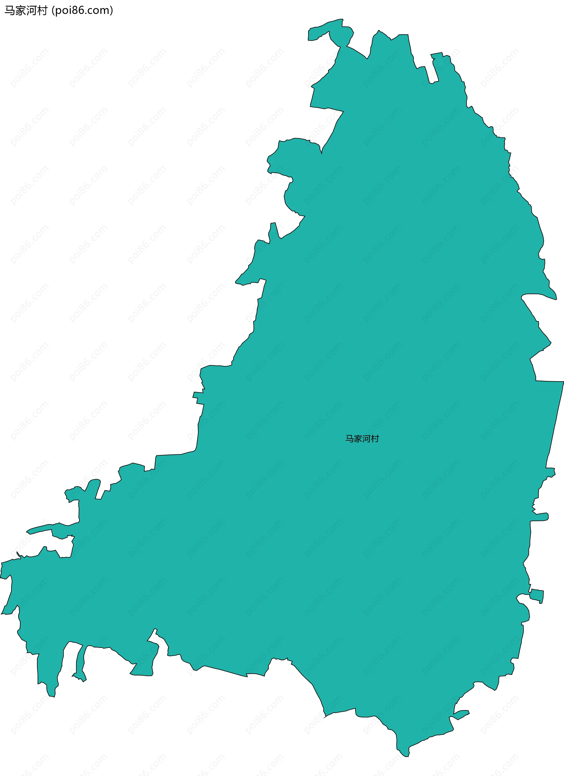 马家河村边界地图