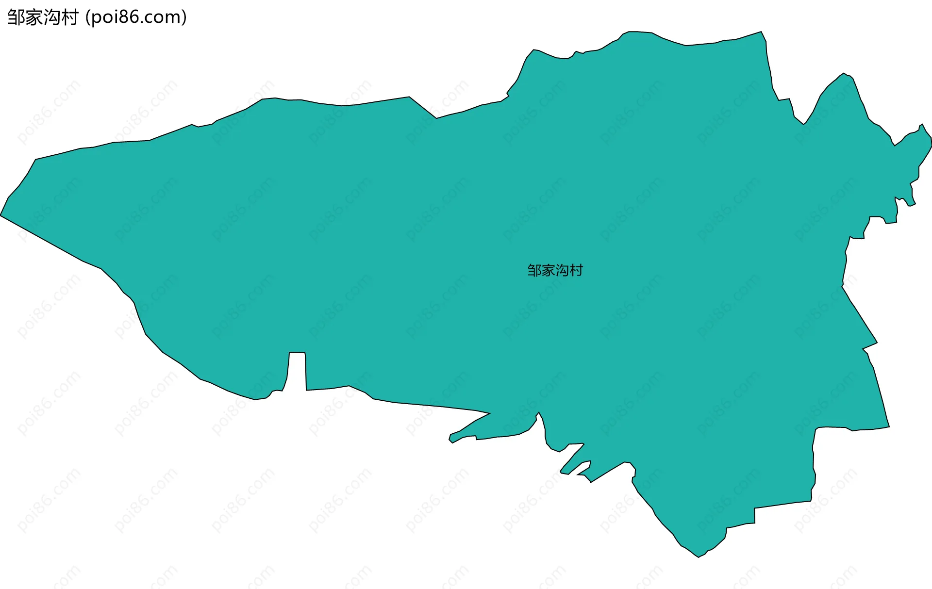 邹家沟村边界地图