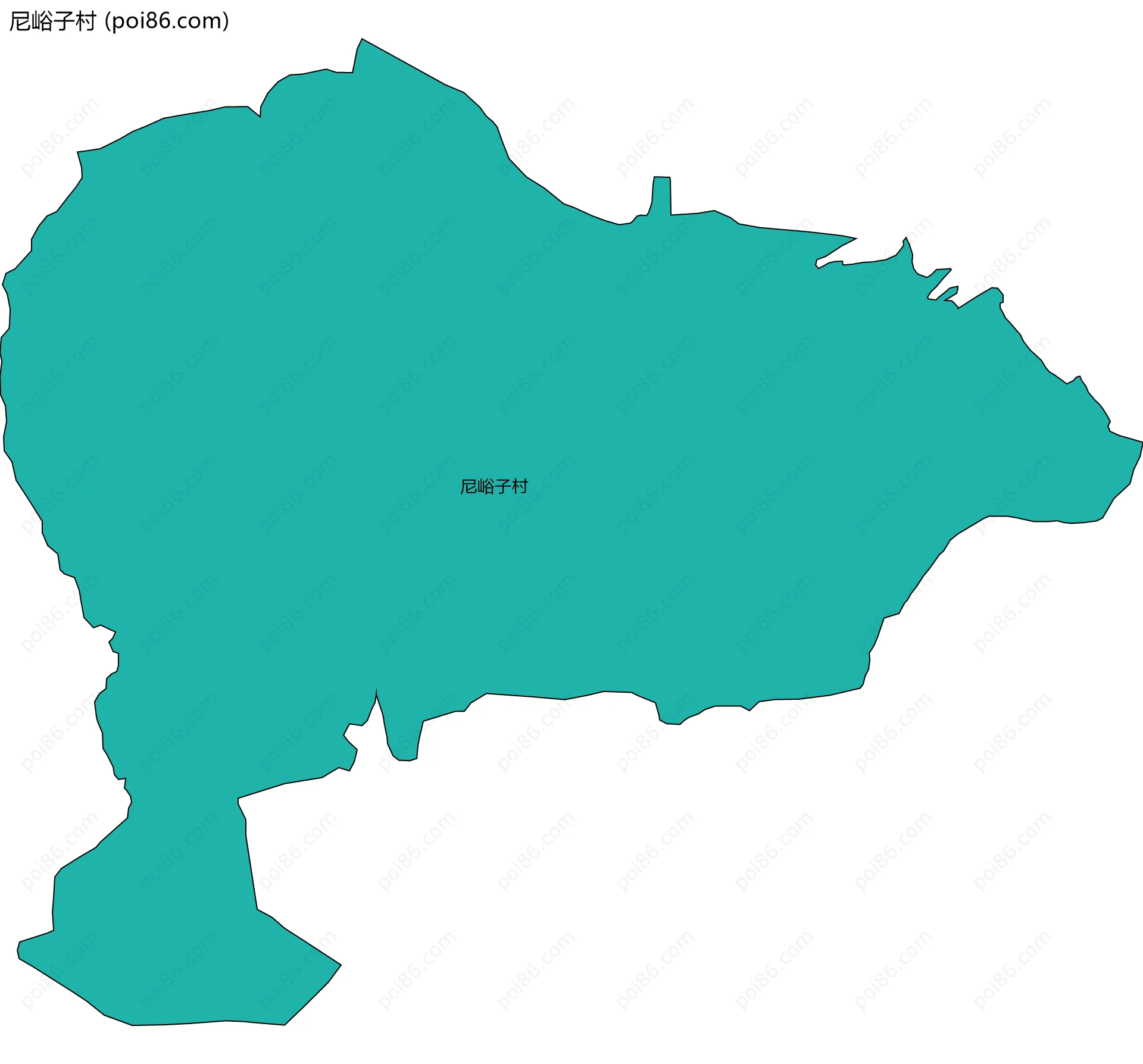 尼峪子村边界地图