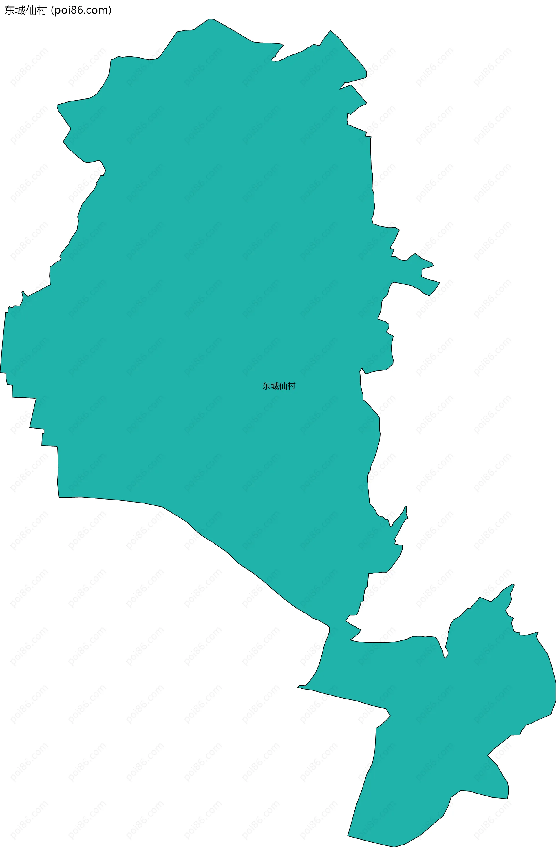 东城仙村边界地图