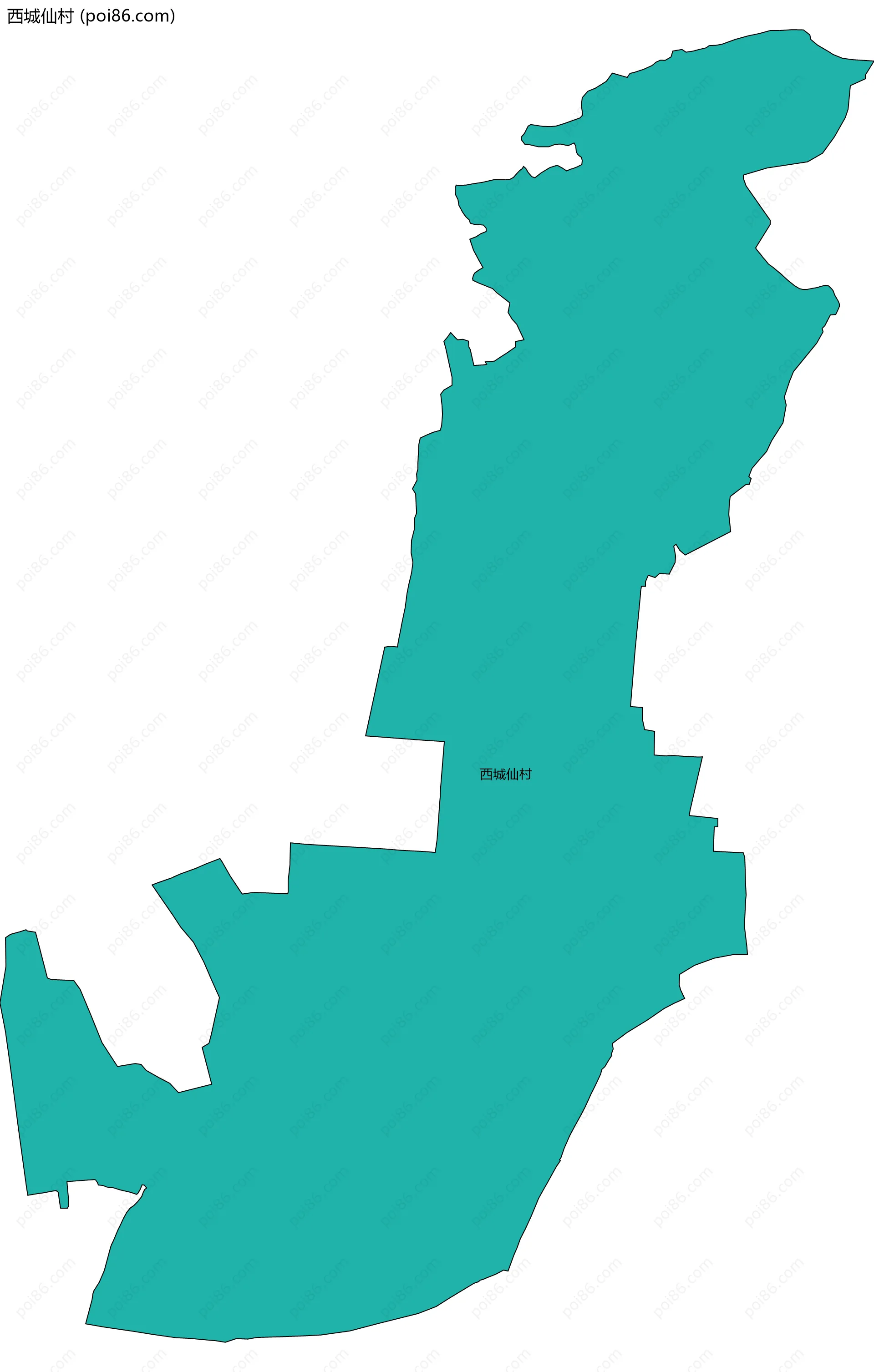 西城仙村边界地图