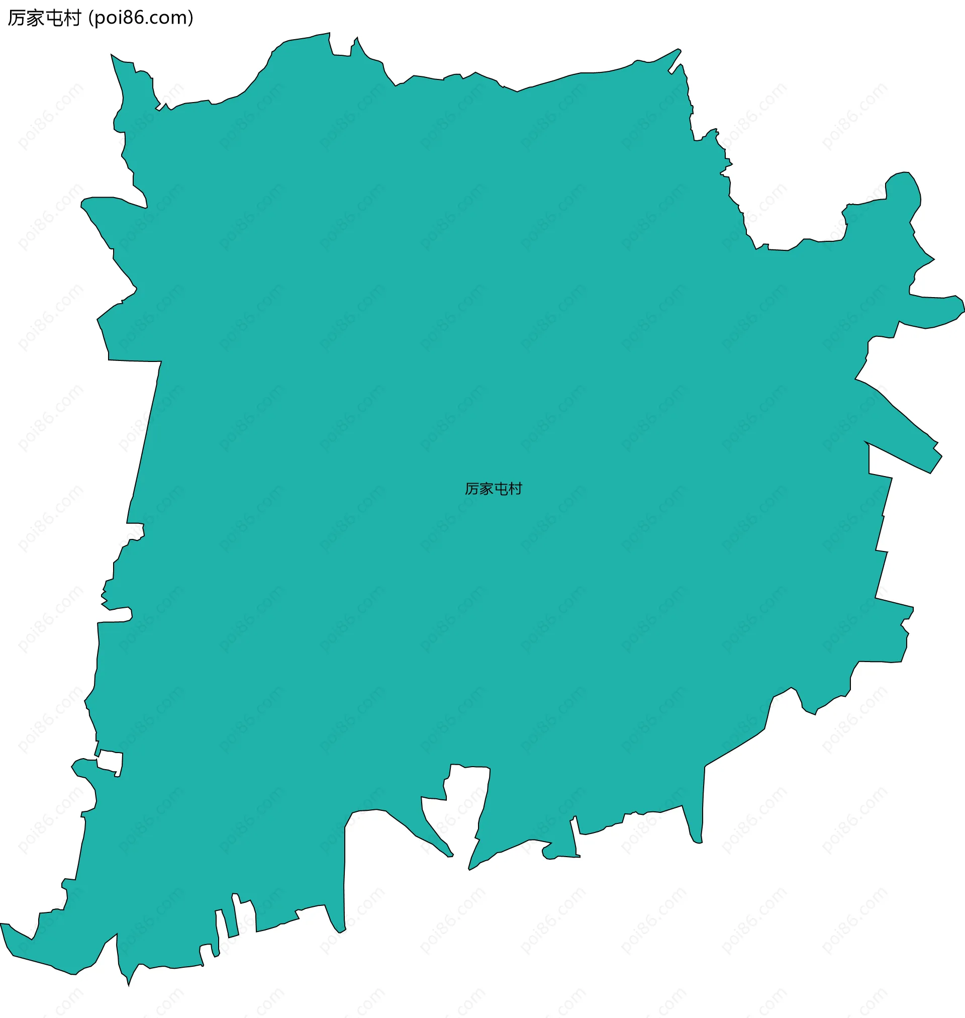 厉家屯村边界地图