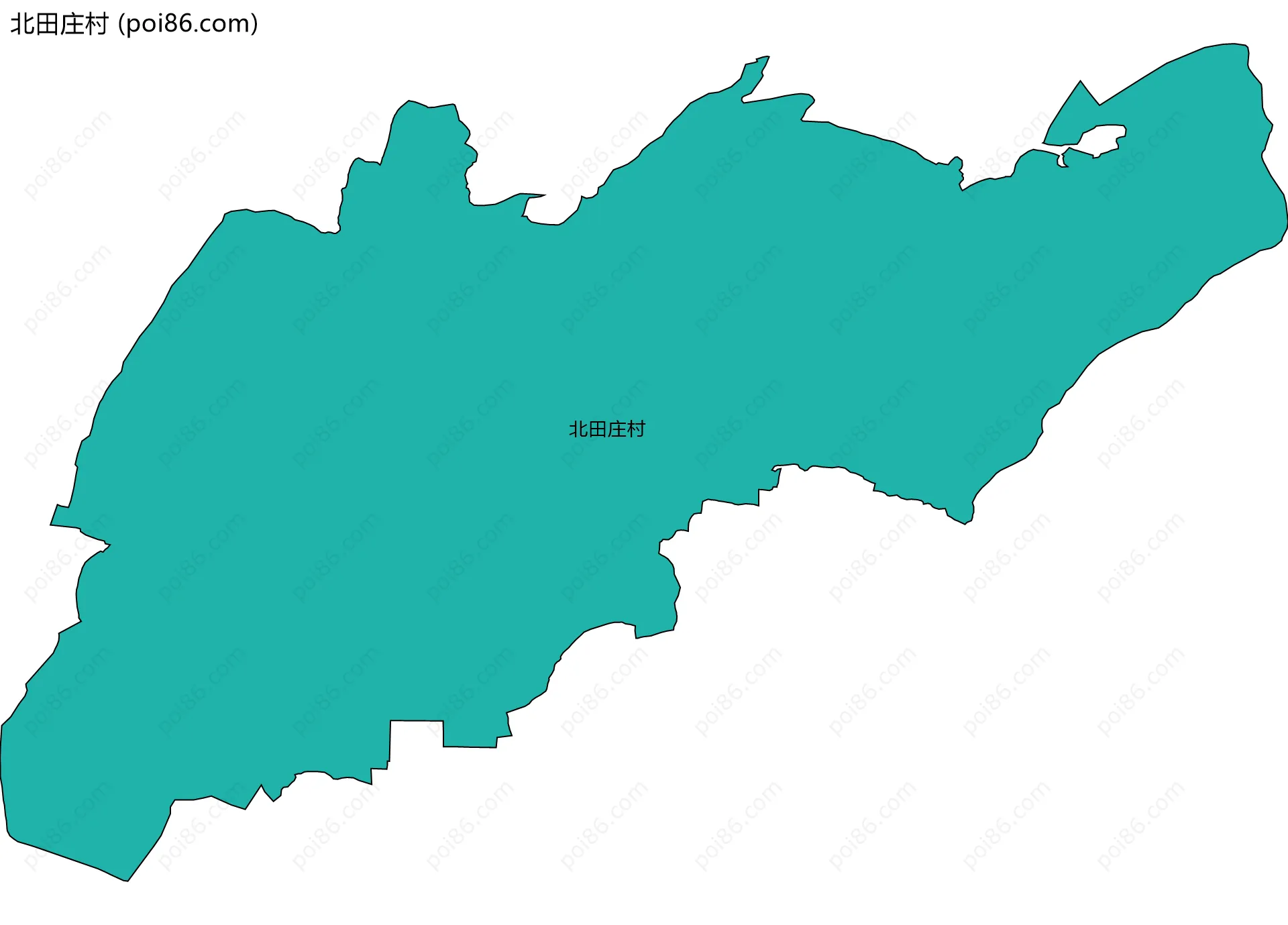 北田庄村边界地图